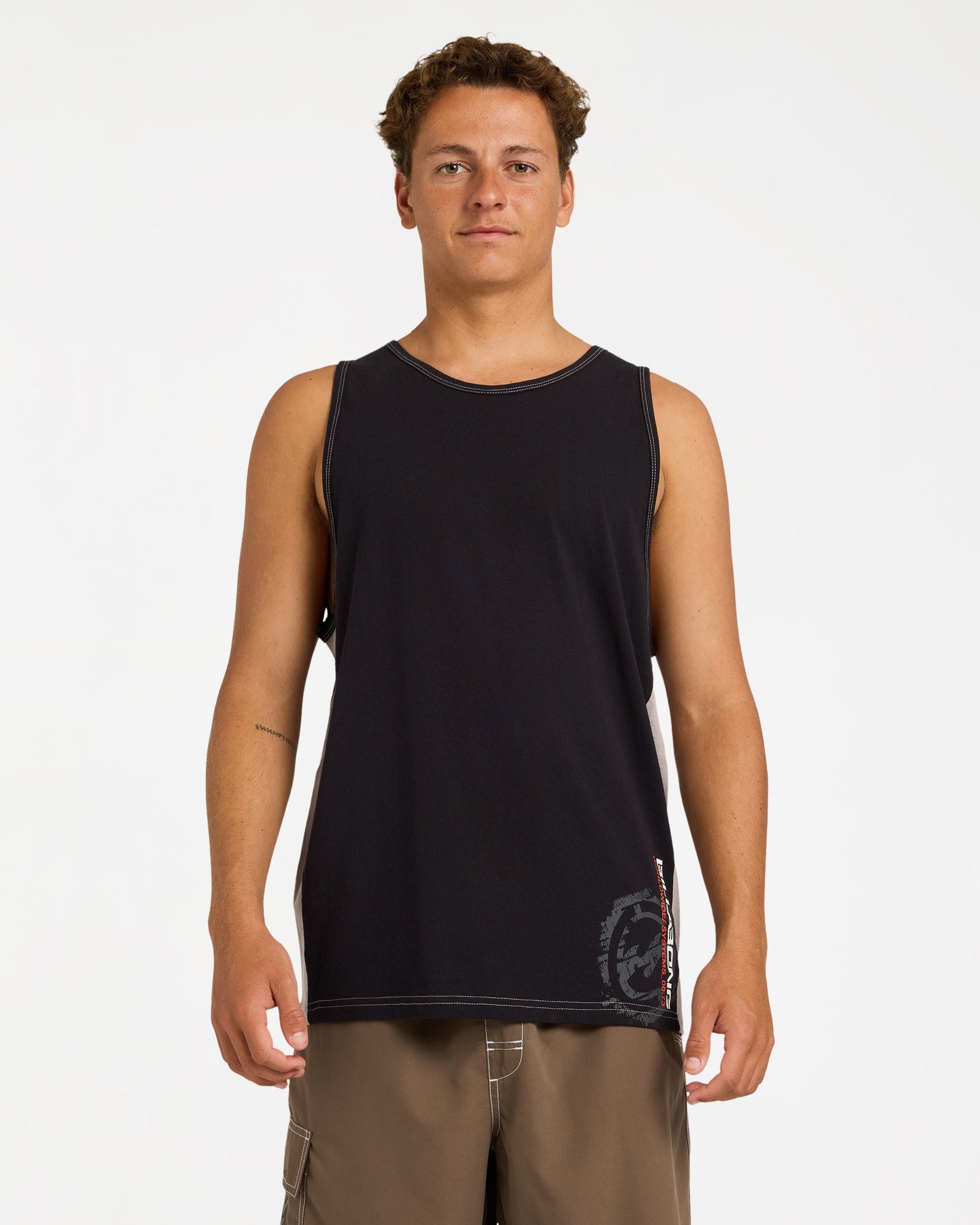 Mens Spec 73 Blast Tank Top Off Black - Image 1