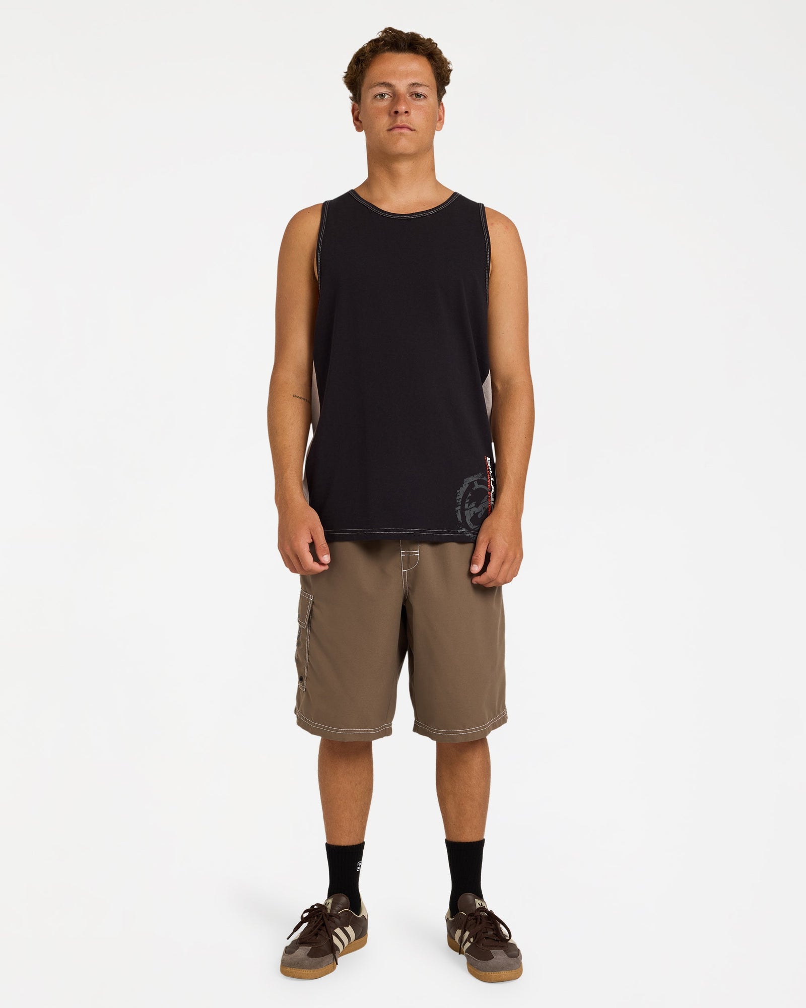 Mens Spec 73 Blast Tank Top Off Black - Image 6