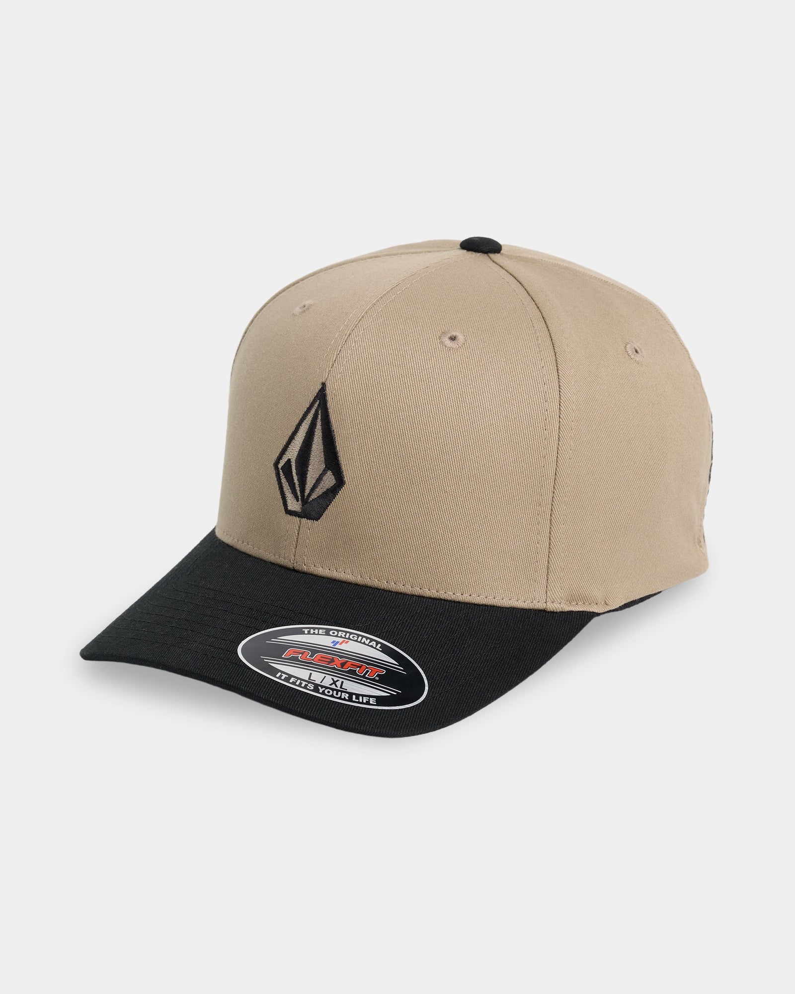 Mens Full Stone Flexfit Hat Light Khaki - Image 4