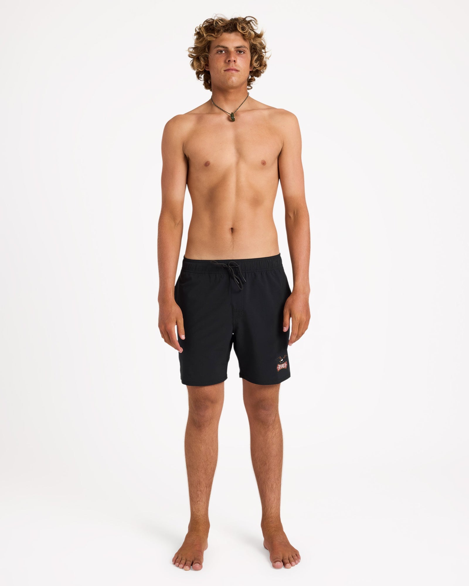Mens Eagle Board Shorts Black - Image 6