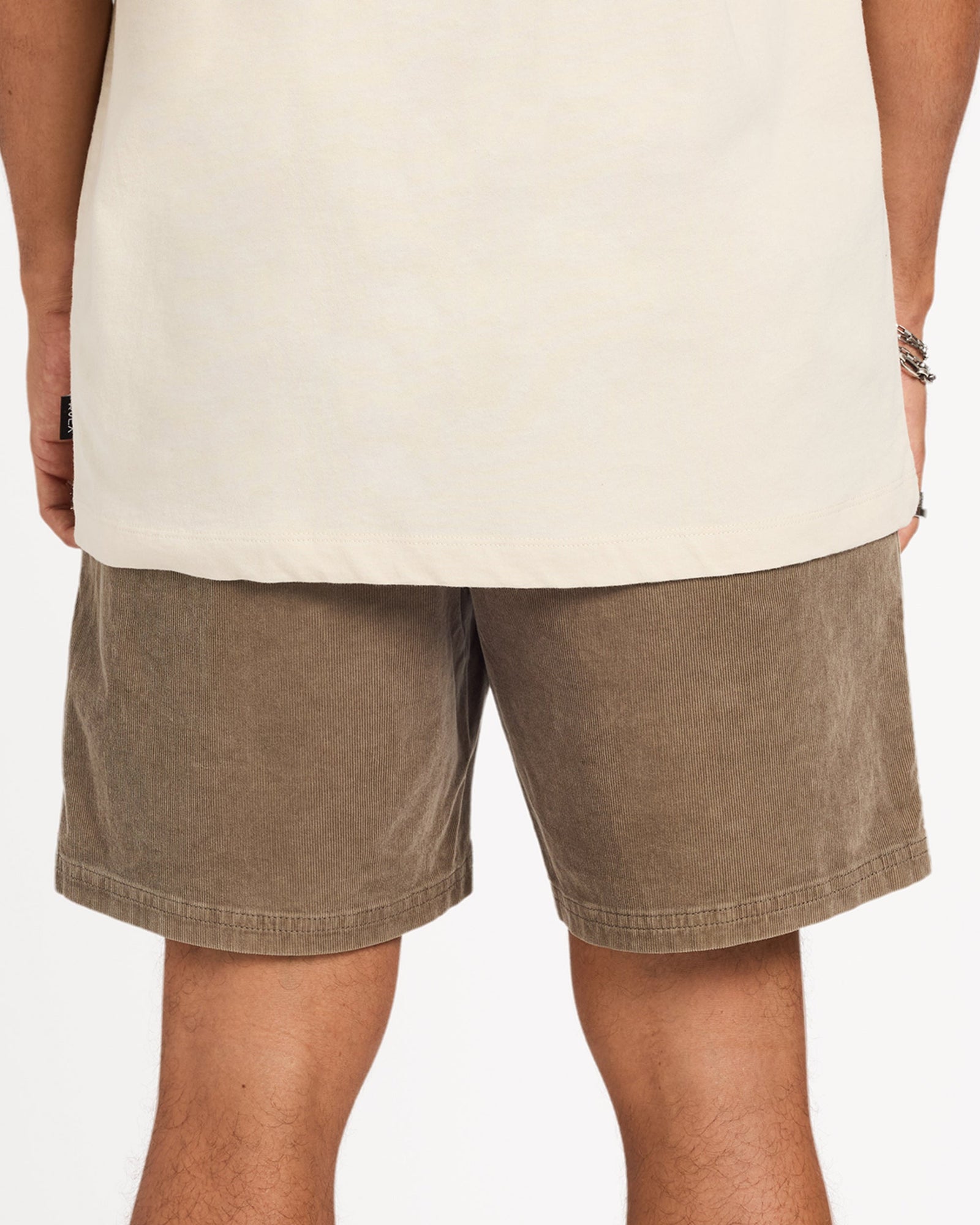 Mens Escape II Corduroy Shorts Mushroom - Image 6