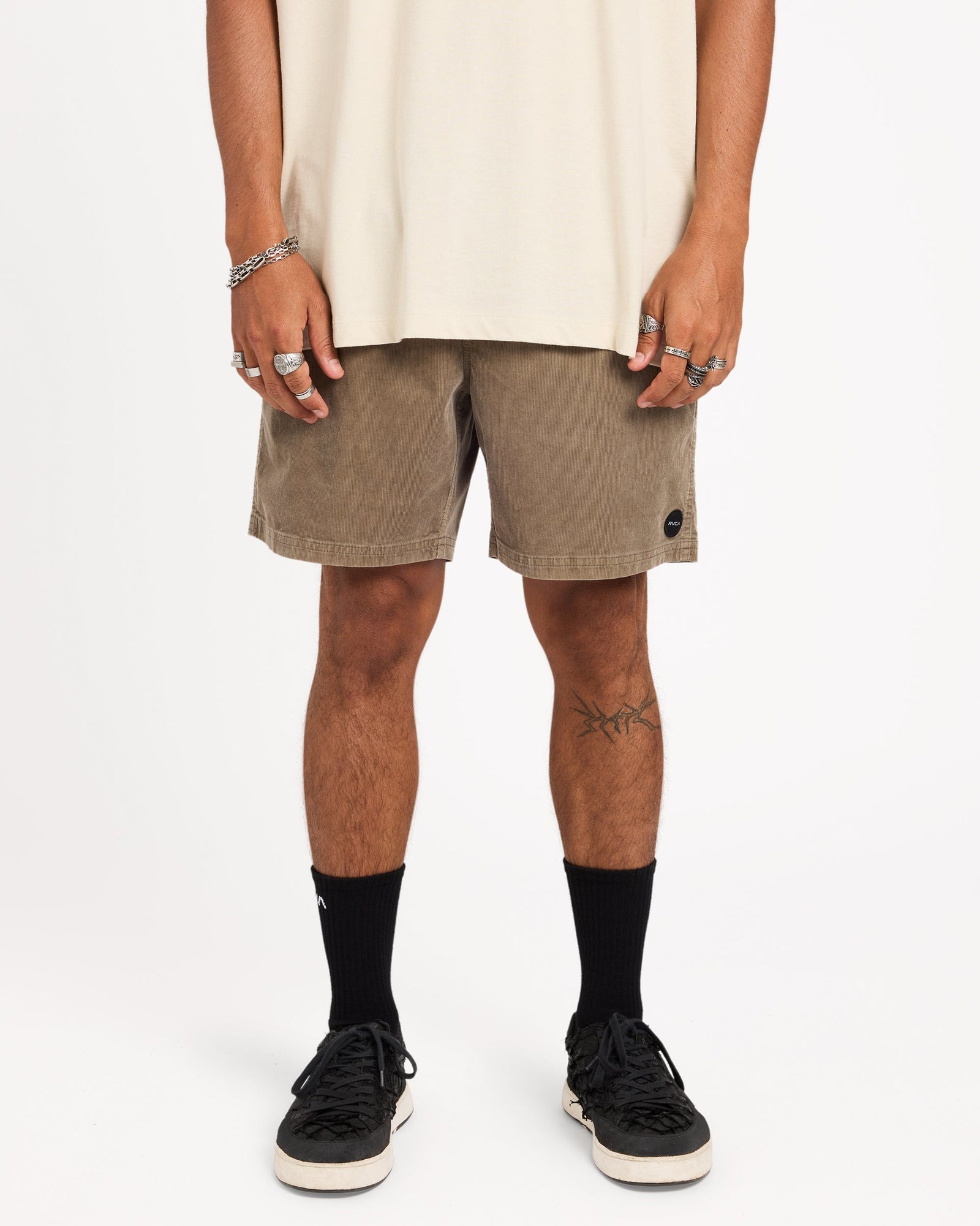 Mens Escape II Corduroy Shorts Mushroom - Image 1