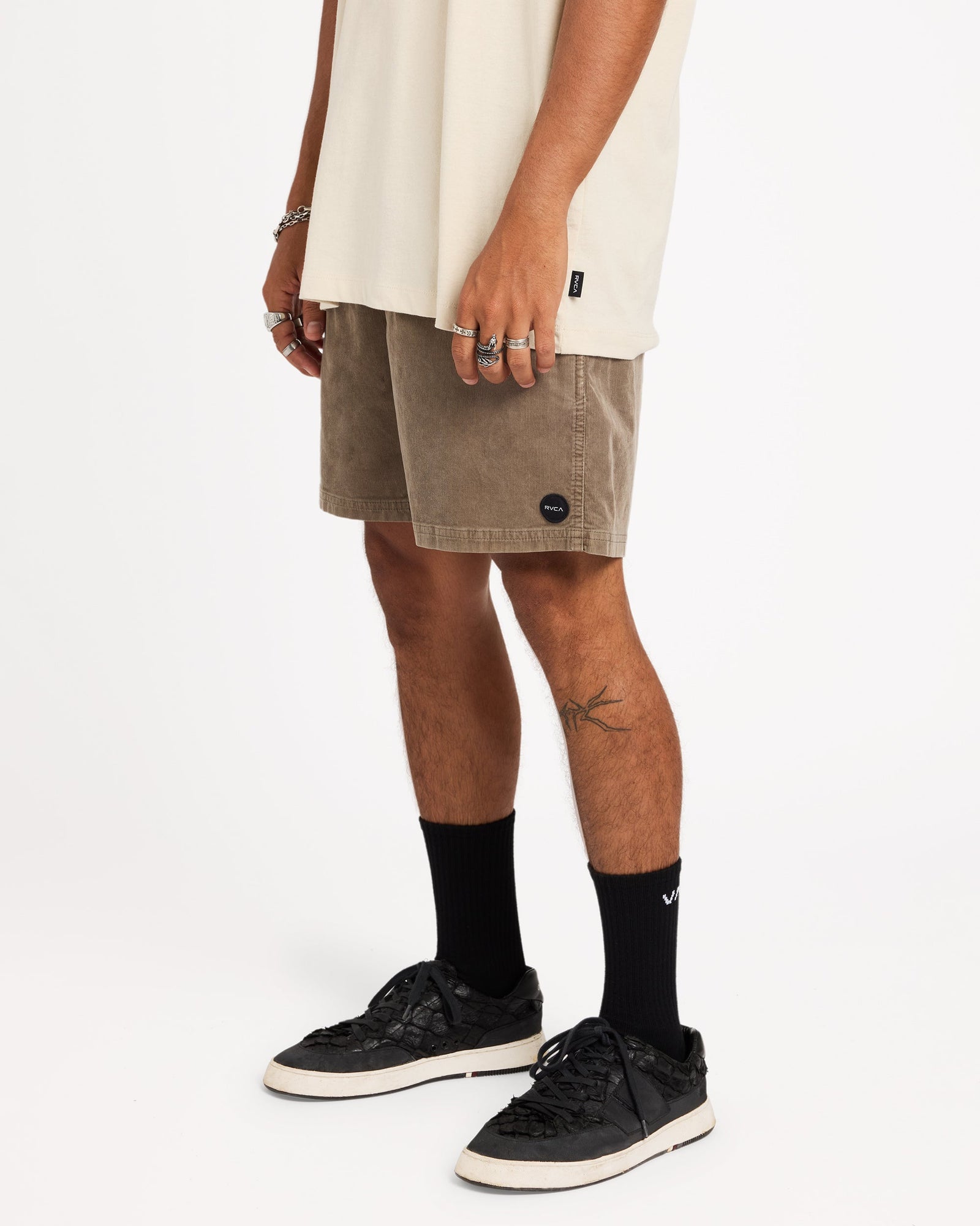 Mens Escape II Corduroy Shorts Mushroom - Image 3