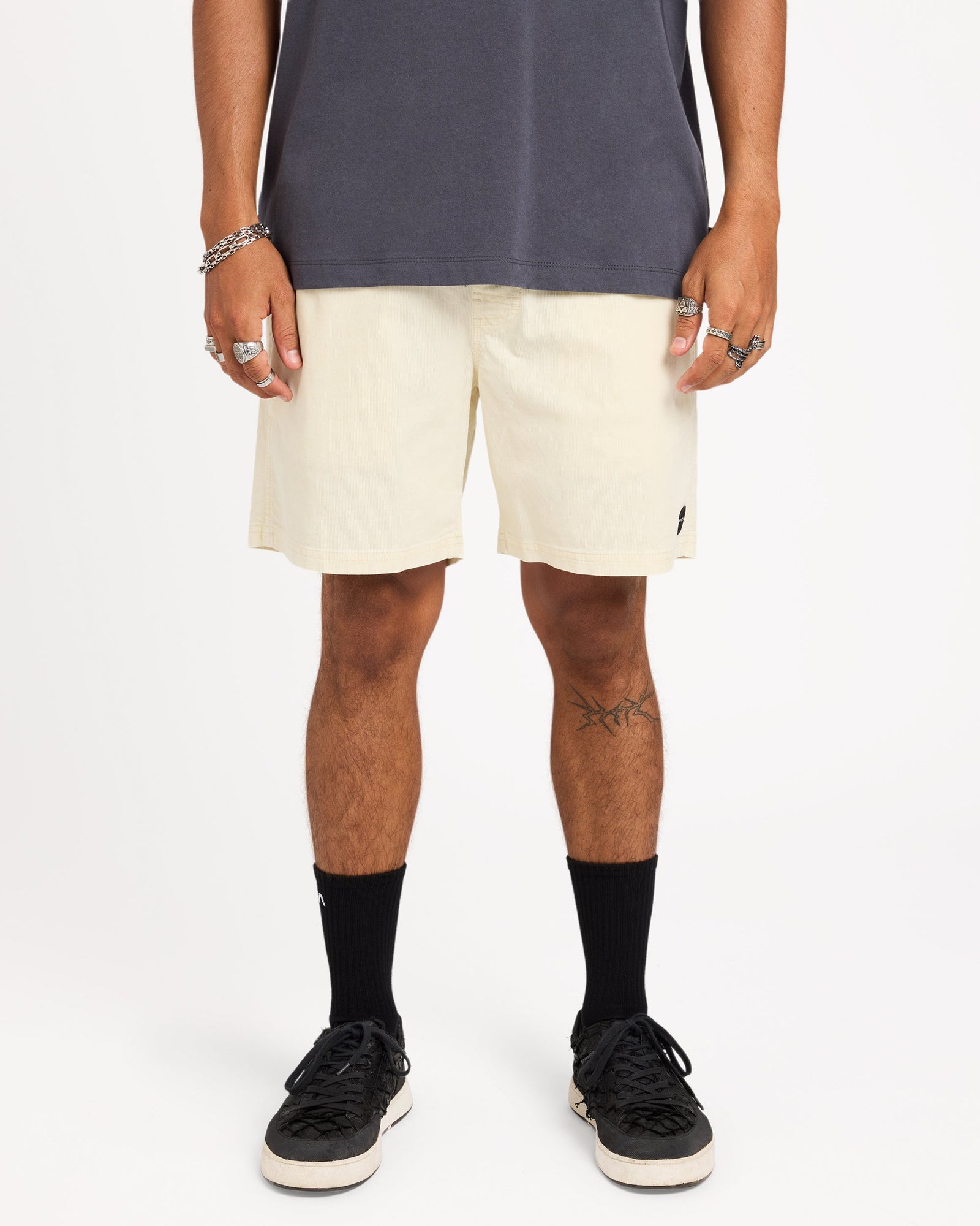 Mens Escape II Corduroy Shorts Natural - Image 9