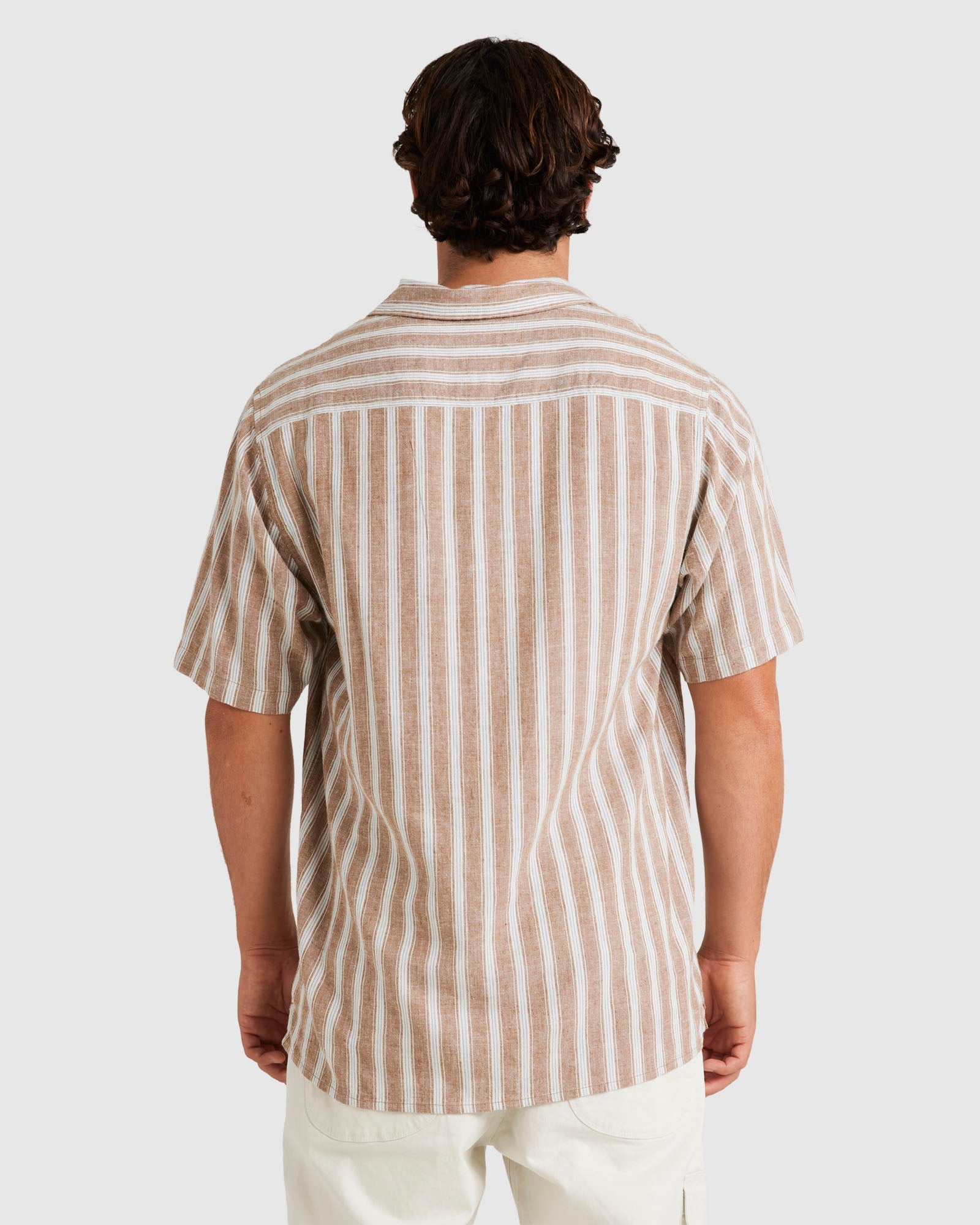 Mens Beat Stripe Dress Shirt Ermine - Image 3