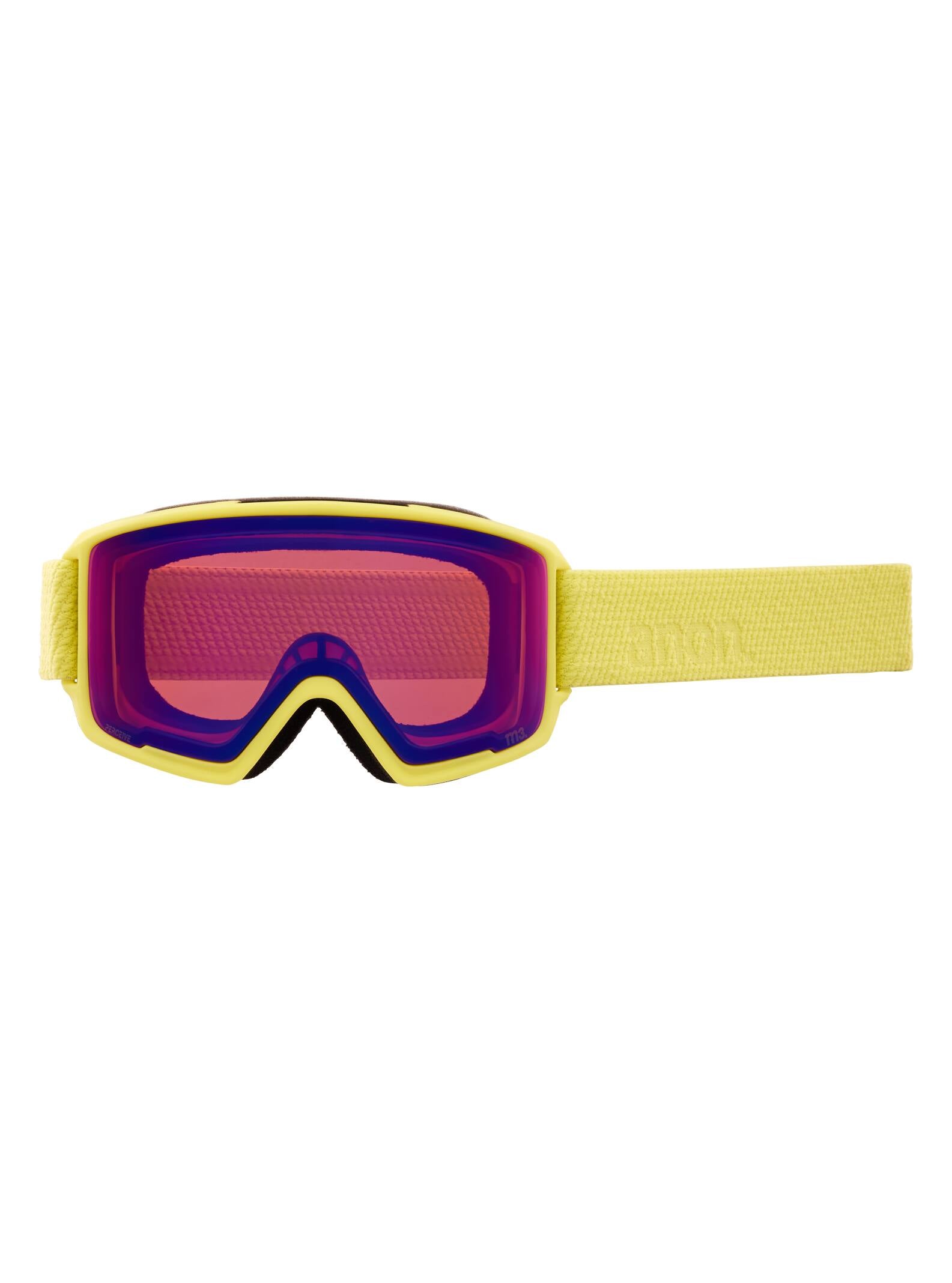 Anon Anon M3 Goggles + Bonus Lens + MFI® Face Mask Frame: lemon, lens: perceive sunny onyx (6% / s4), spare lens: perceive variable violet (34% / s2)