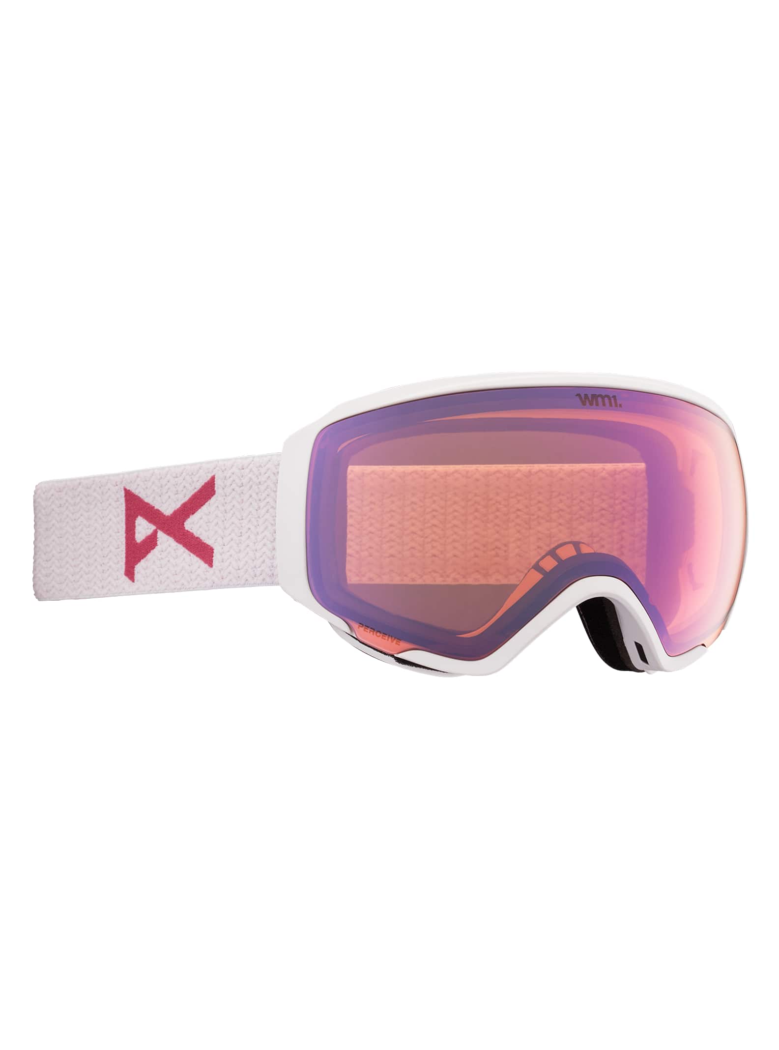 Anon Anon WM1 Goggles + Bonus Lens + MFI® Face Mask Frame: white, lens: perceive cloudy pink (53% / s1), spare lens: perceive variable blue (21% / s2)