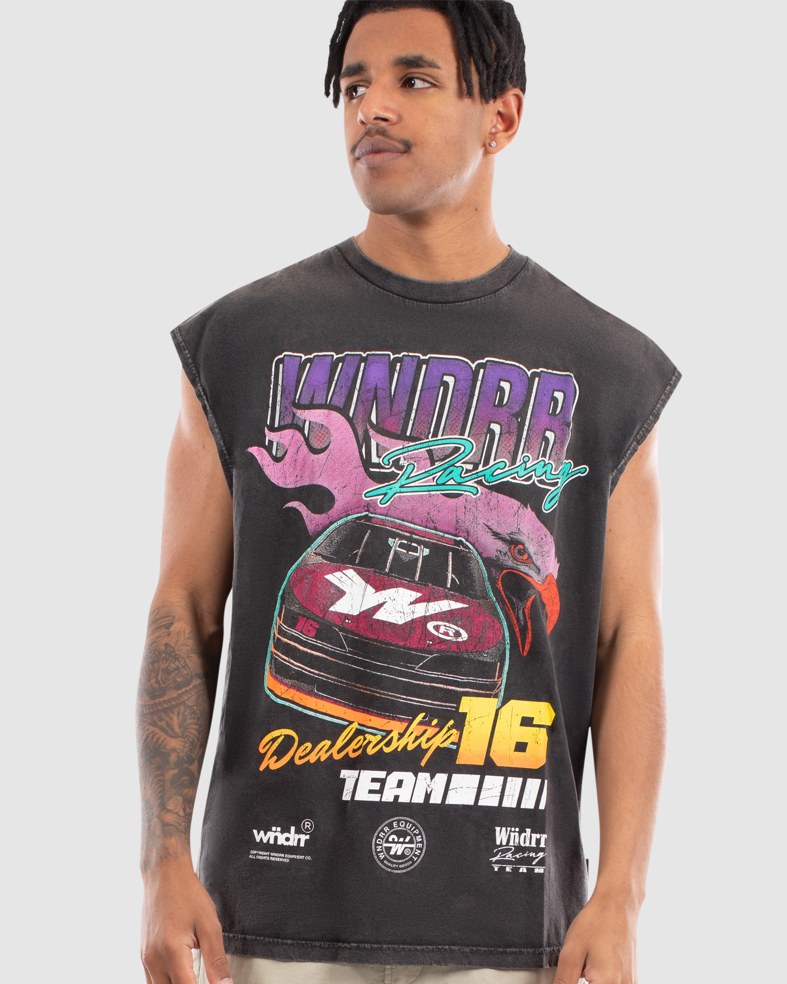 TARMAC VINTAGE MUSCLE TOP - WASHED BLACK