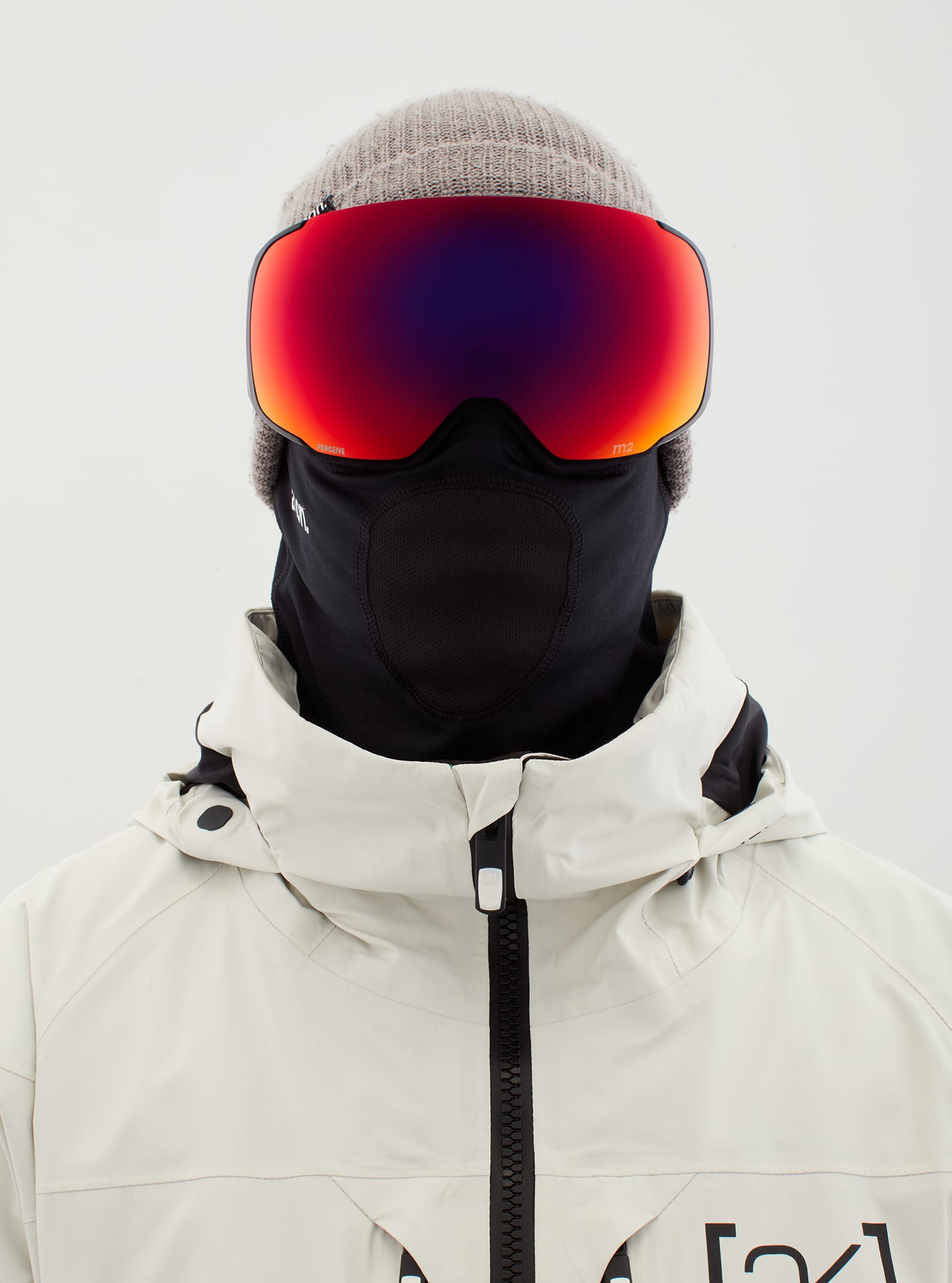 Anon Anon M2 Goggles + Bonus Lens + MFI® Face Mask - Low Bridge Fit Frame: black, lens: perceive variable green (22% / s2), spare lens: perceive cloudy pink (53% / s1)