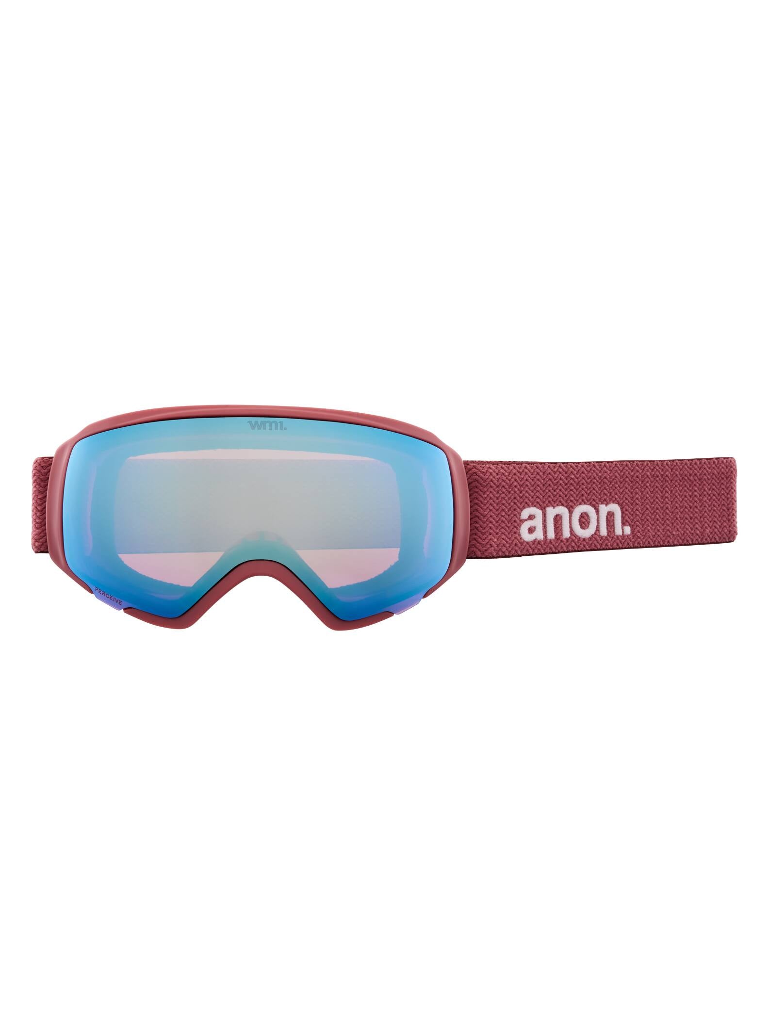 Anon Anon WM1 Goggles + Bonus Lens + MFI® Face Mask - Low Bridge Fit Frame: blush, lens: perceive cloudy pink (53% / s1), spare lens: perceive variable blue (21% / s2)
