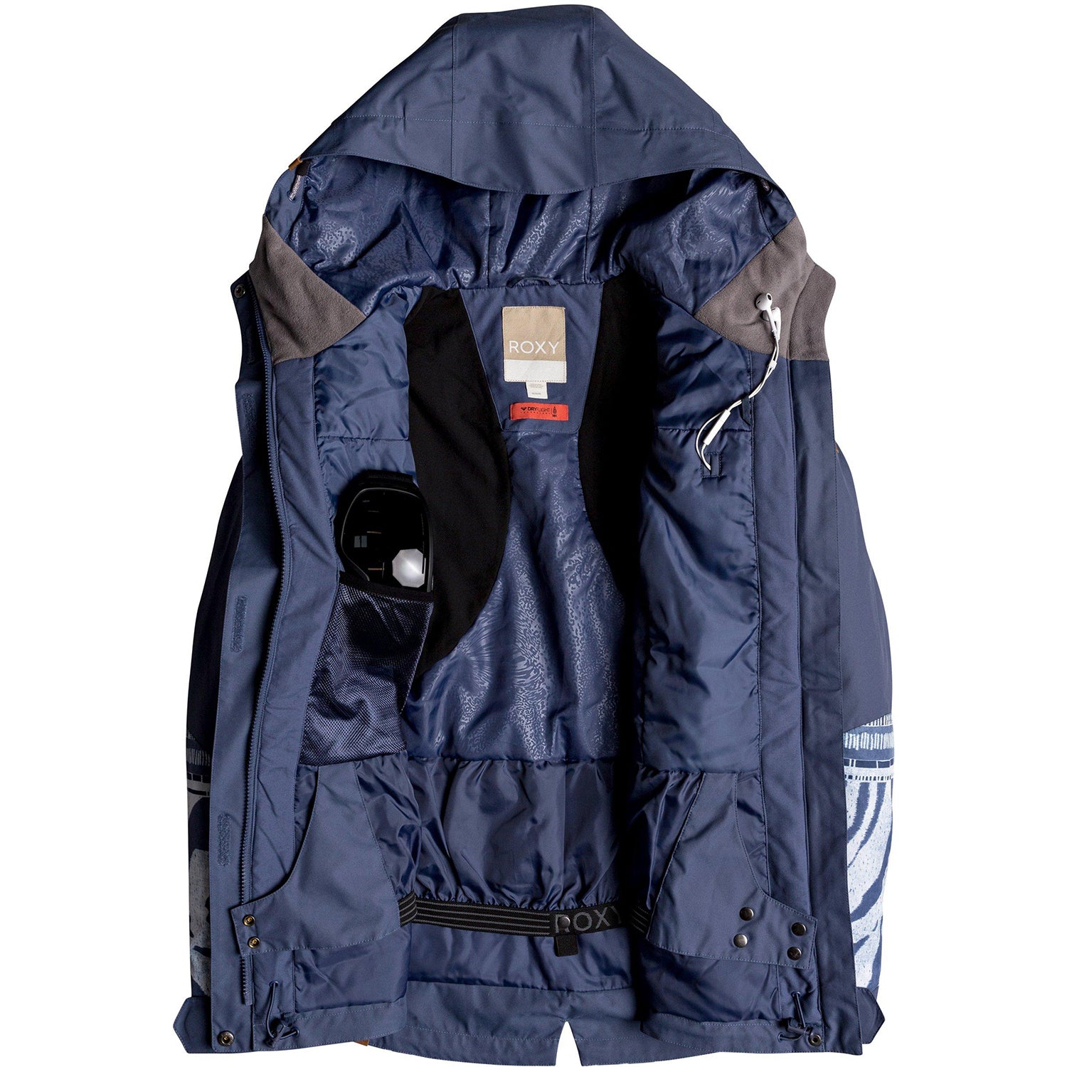 Roxy Andie Snow Jacket 2019 Crown Blue Wild Ethnic