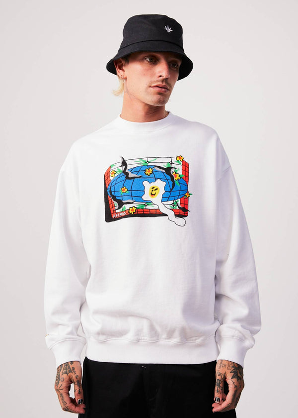 Globe Recycled Crew Neck Graphic Jumper