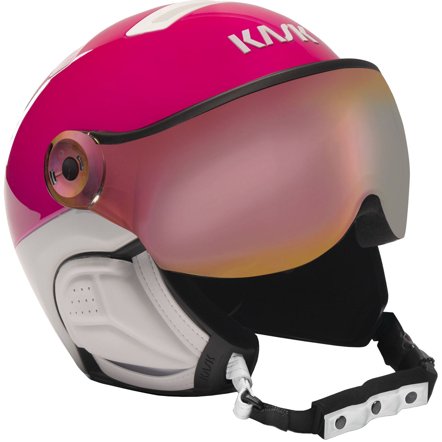 Class Sport Pink Gold Mirror Visor Helmet