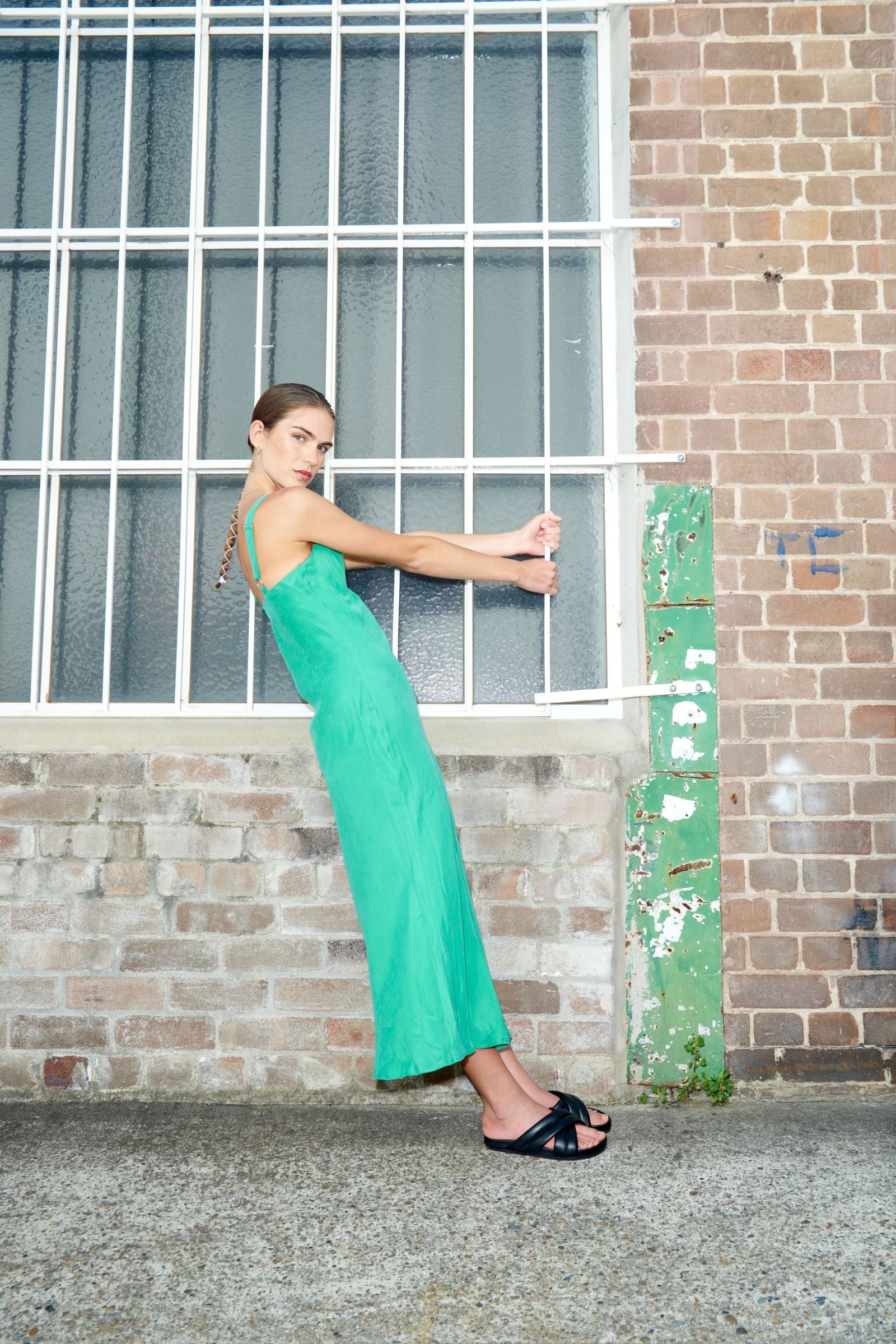 arianne cupro slip dress