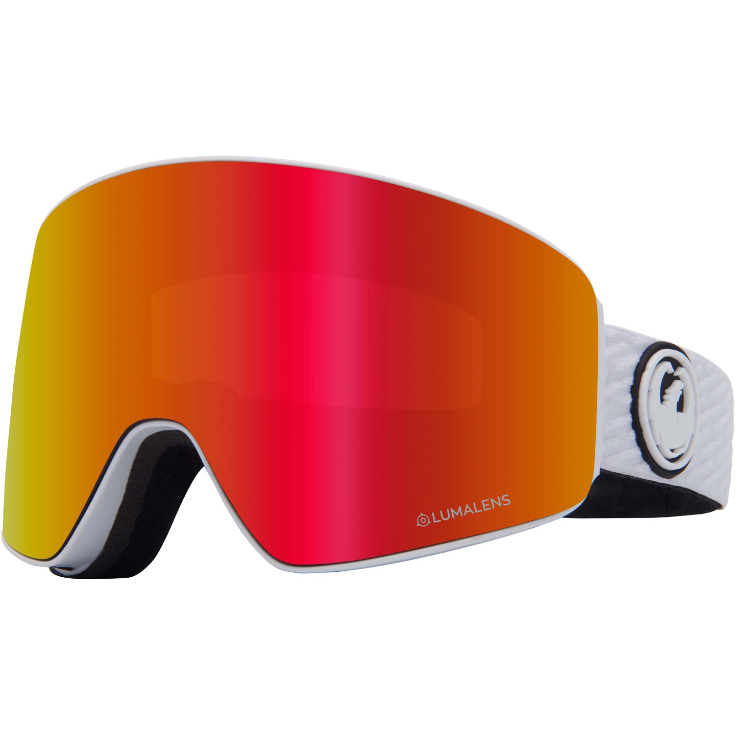 Dragon PXV Goggle 2020 PK White - Lumanlens Red Ion w/ Lumalens Pink Ion Lens