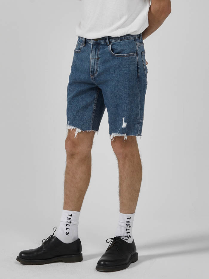 DESTROYED BONES DENIM SHORT