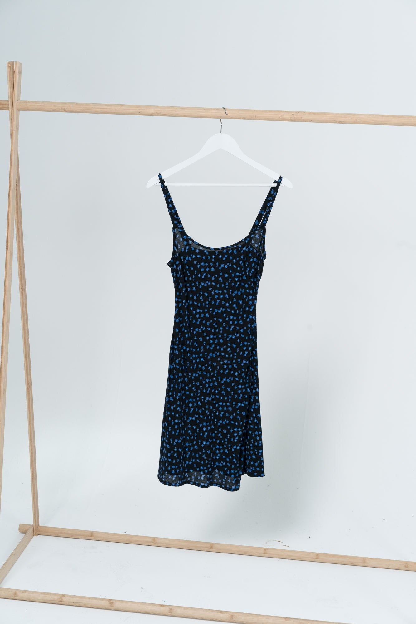 Romy Mini Slip Dress - Black