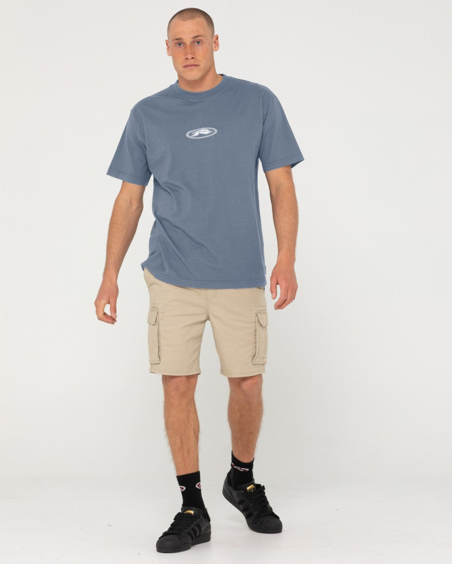 Rusty Slowmo Short Sleeve Tee China Blue