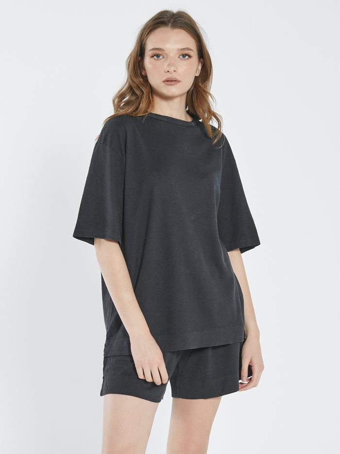 Hemp Heavyweight Box Tee - Black