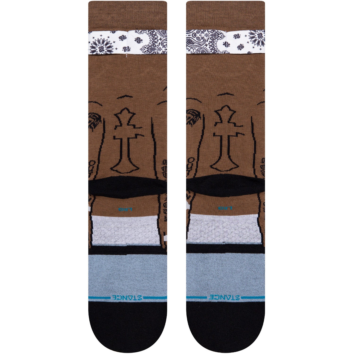 Tupac Resurrected Crew Sock