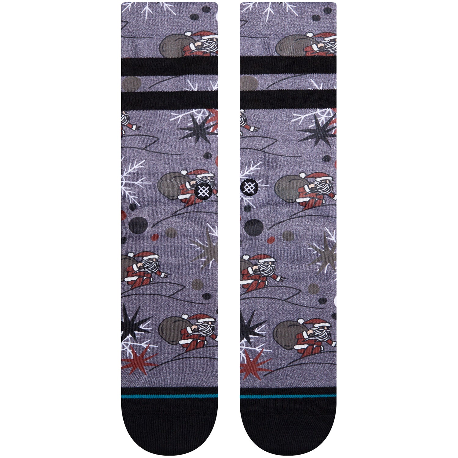 Shredding Santa Crew Sock