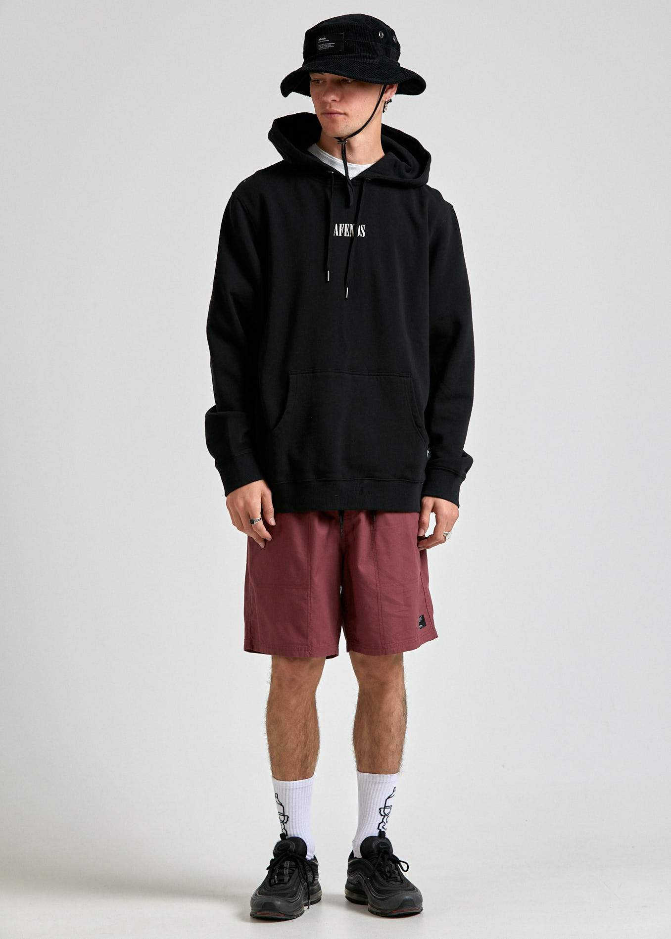 Afends Bleach - Pull On Hood - Black Black