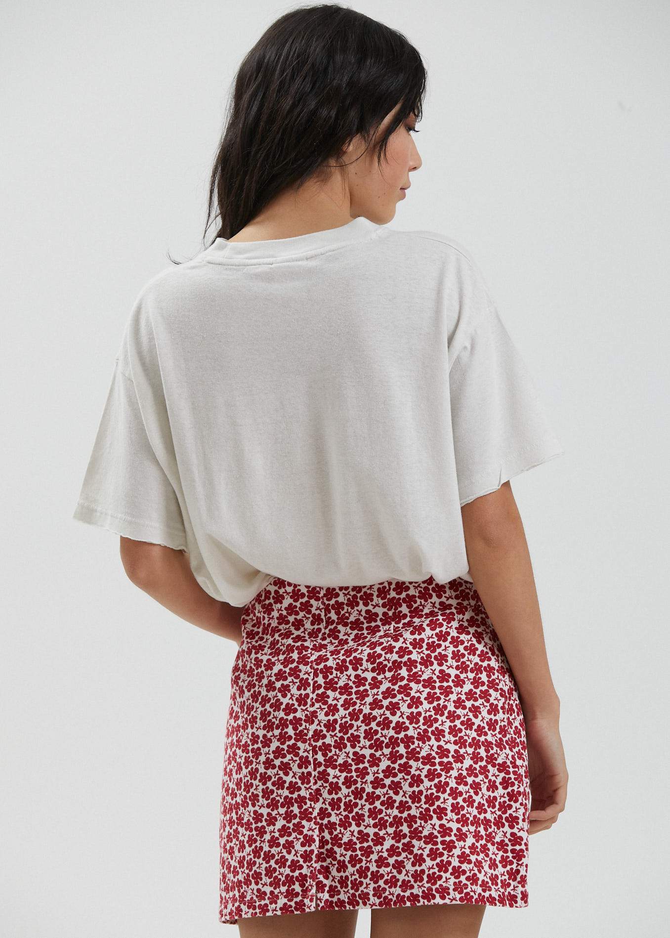Afends Grow Some - Hemp Oversized T-Shirt - Smoke Green Off white