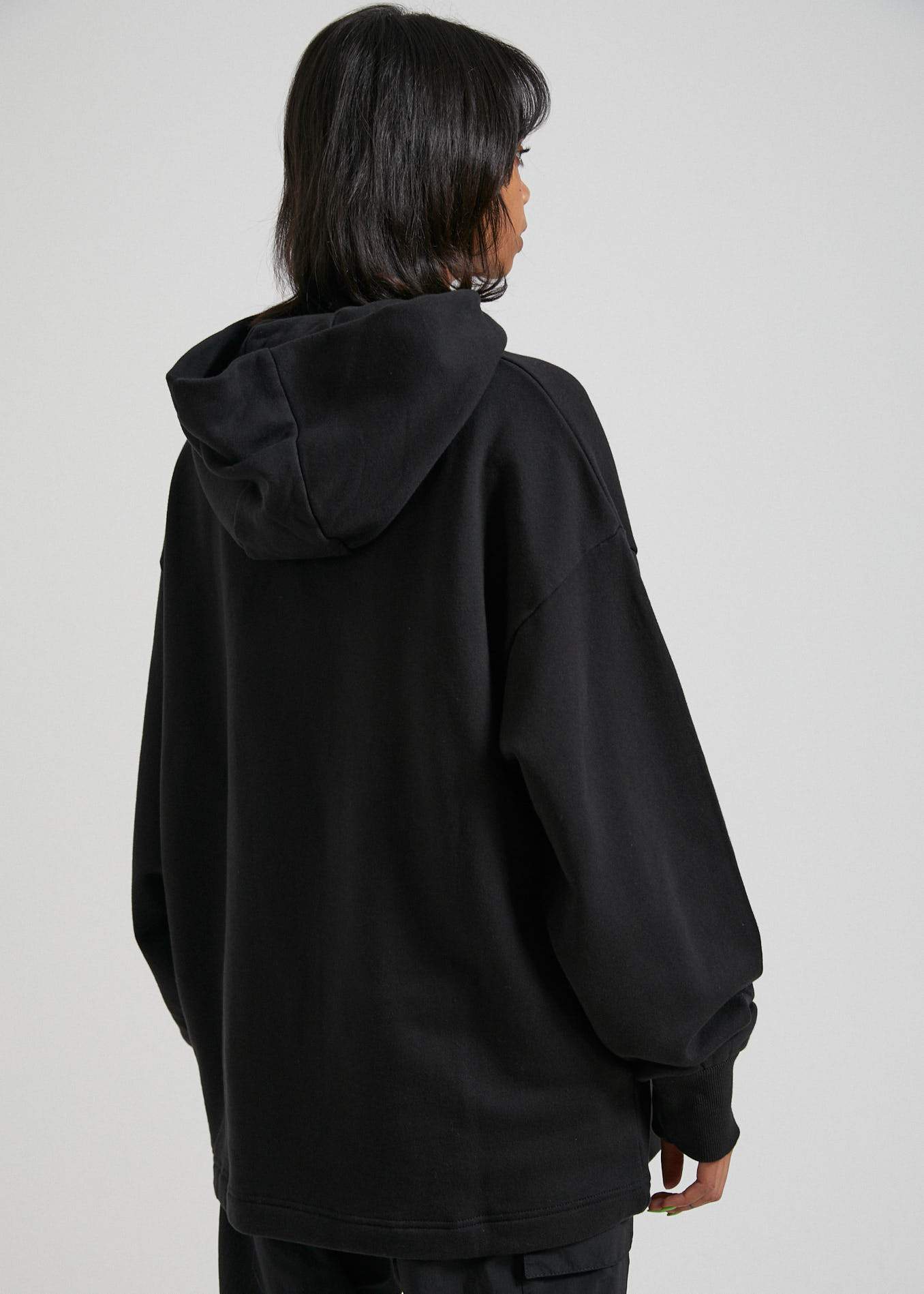 Afends Industry - Unisex Pull On Hood - Grey Marle Black