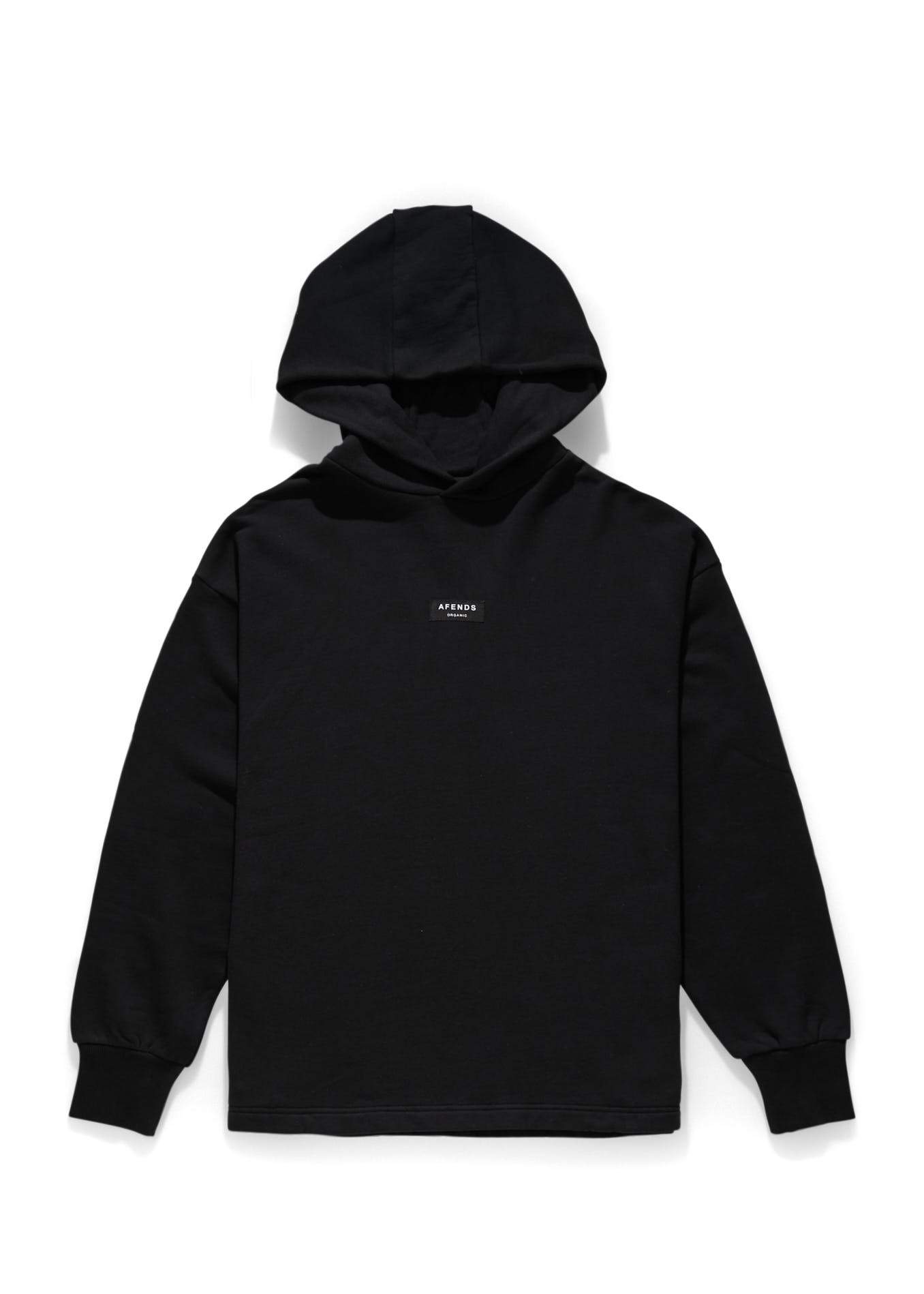 Afends Industry - Unisex Pull On Hood - Grey Marle Black