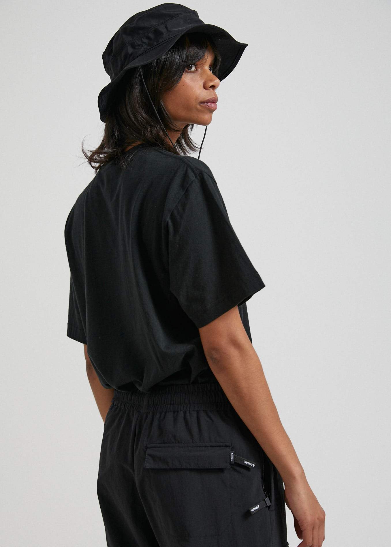 Afends Sidewalk - Unisex Retro Fit Tee - Black Black