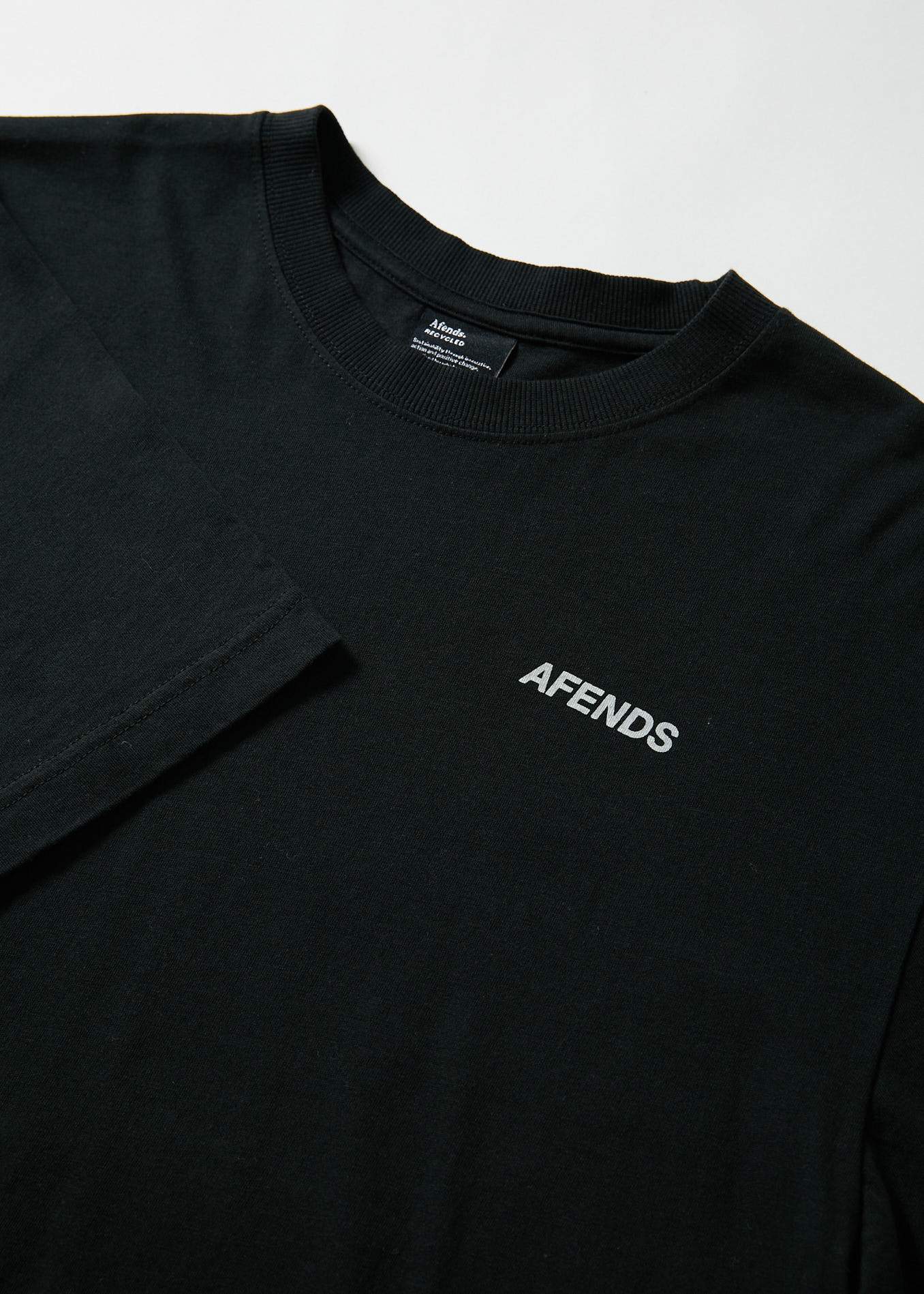 Afends Sidewalk - Unisex Retro Fit Tee - Black Black