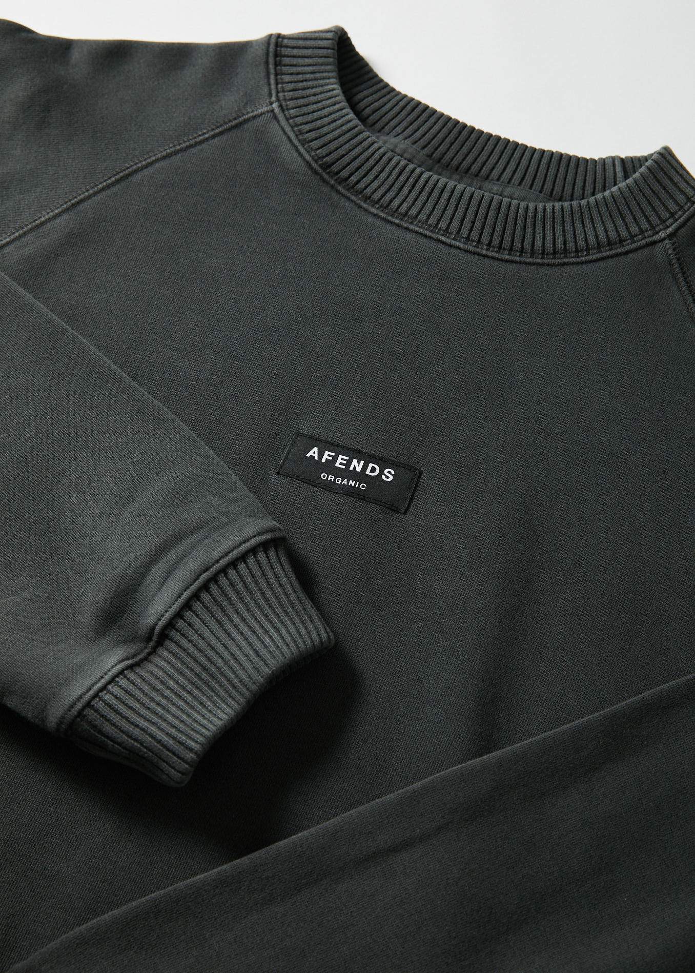 Afends Society - Unisex Raglan Crew Neck - Stone Black Stone black
