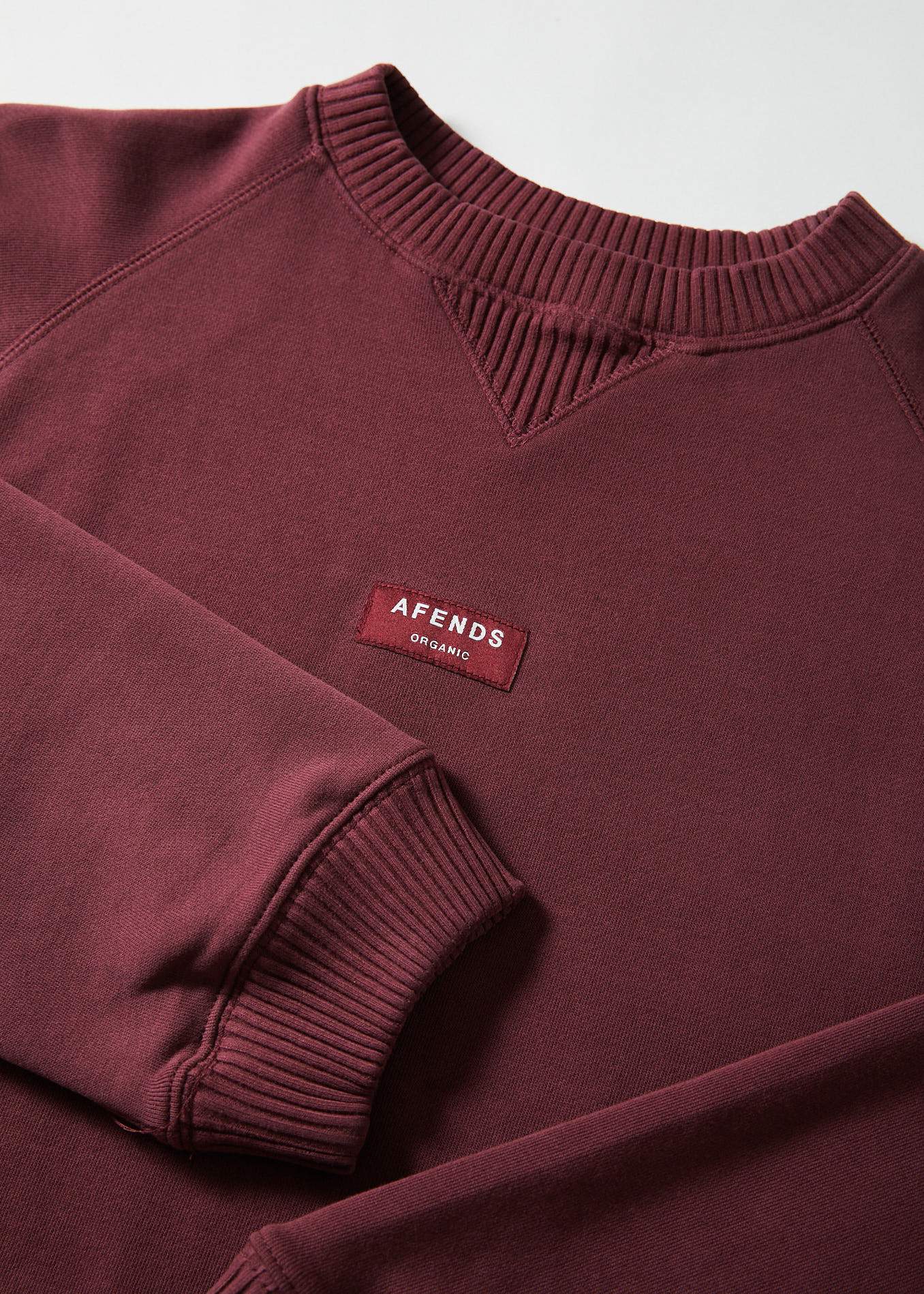 Afends Society - Unisex Raglan Crew Neck - Stone Black Wine