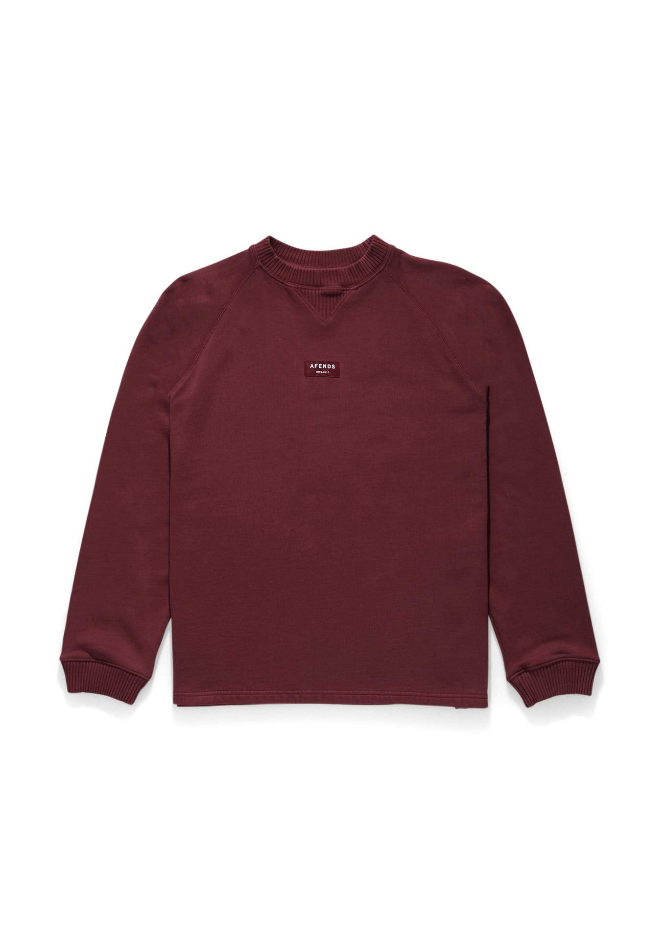 Afends Society - Unisex Raglan Crew Neck - Stone Black Wine