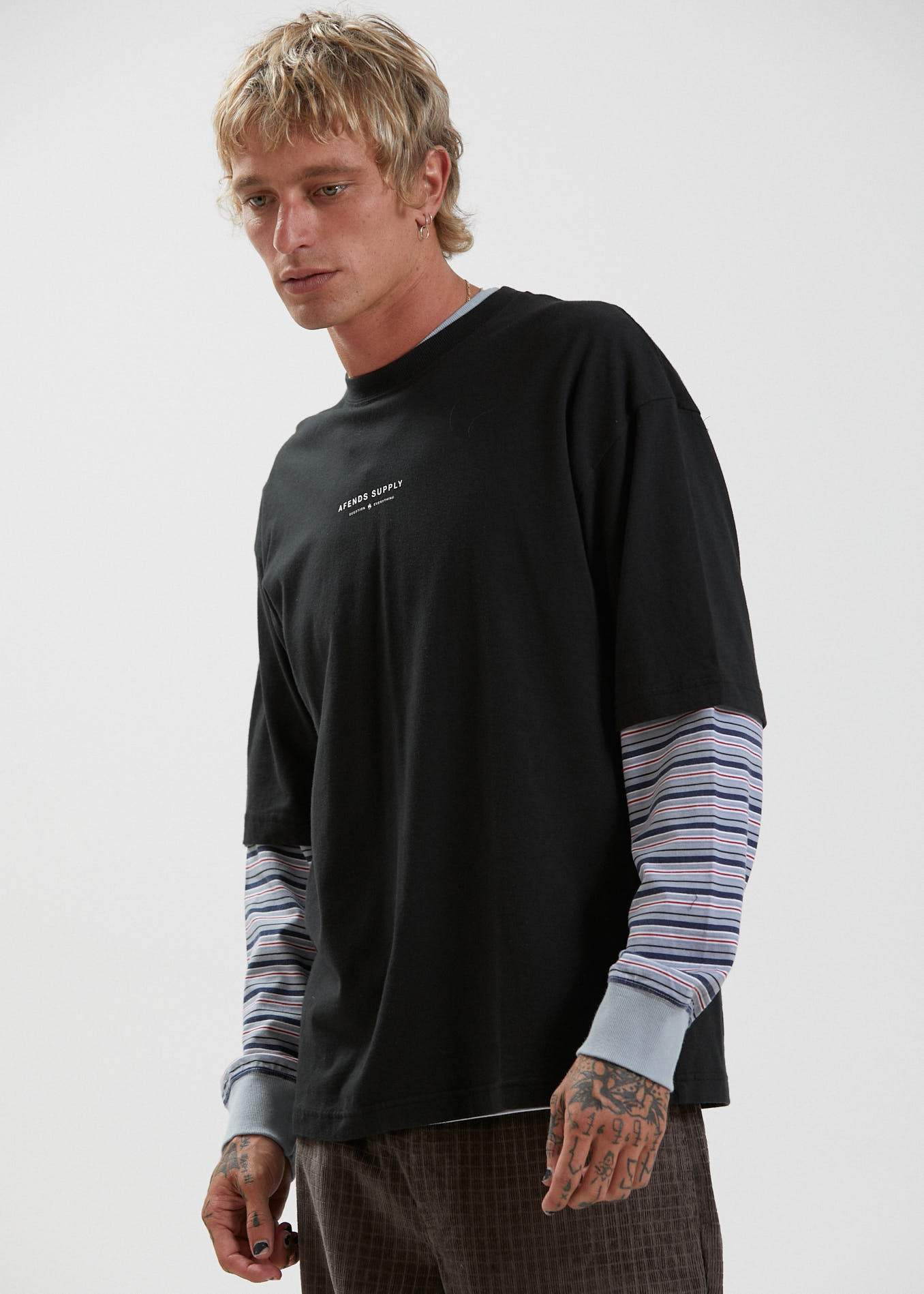 Afends Supply - Recycled Oversized T-Shirt - Black Black