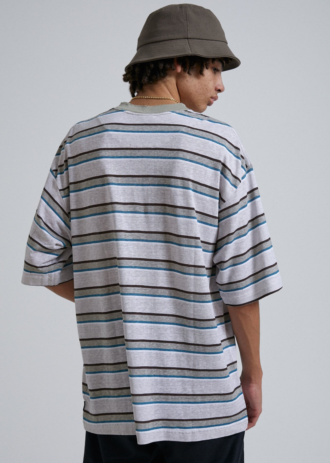 Afends THC - Hemp Stripe Oversized Tee - Desert Desert
