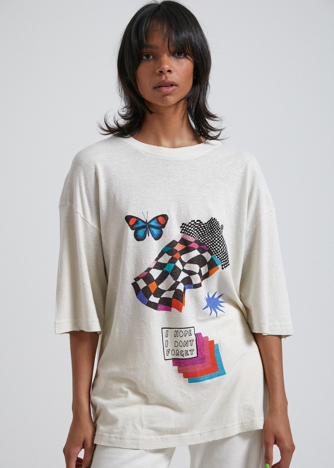Afends When Heaven Melts - Hemp Oversized Tee - Off White Off white