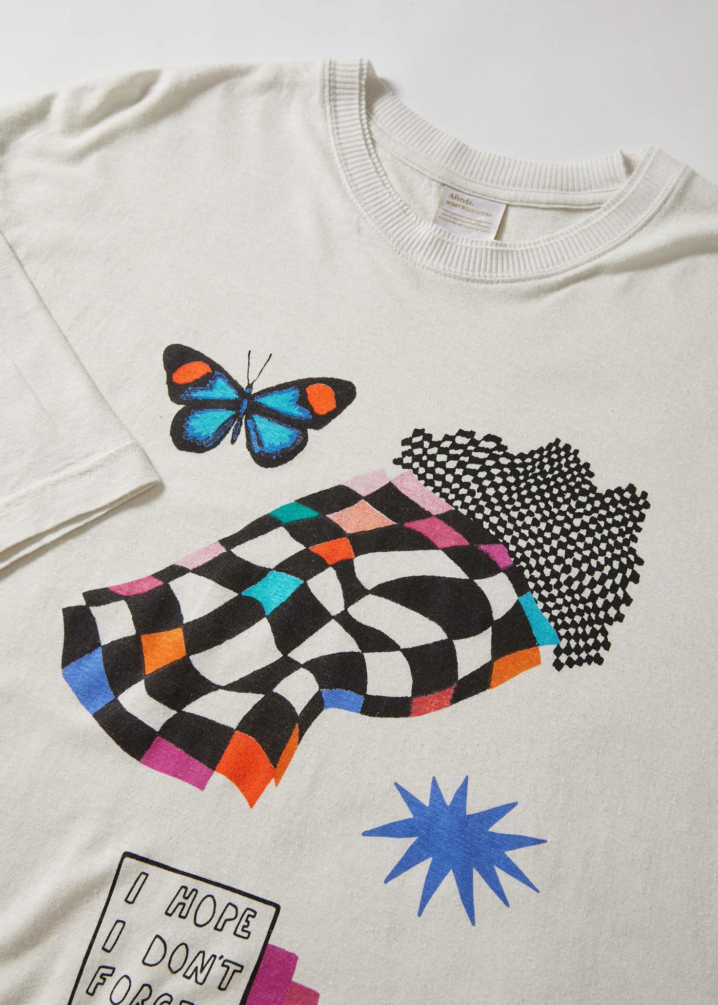 Afends When Heaven Melts - Hemp Oversized Tee - Off White Off white
