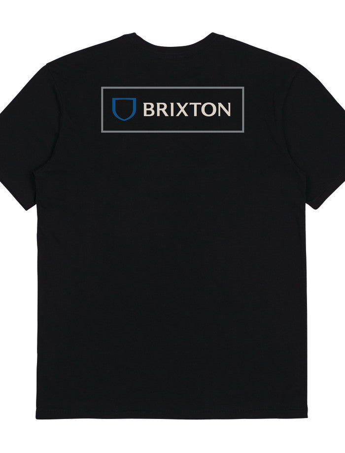 Brixton Alpha Block S/S Tailored Tee Black Joe Blue