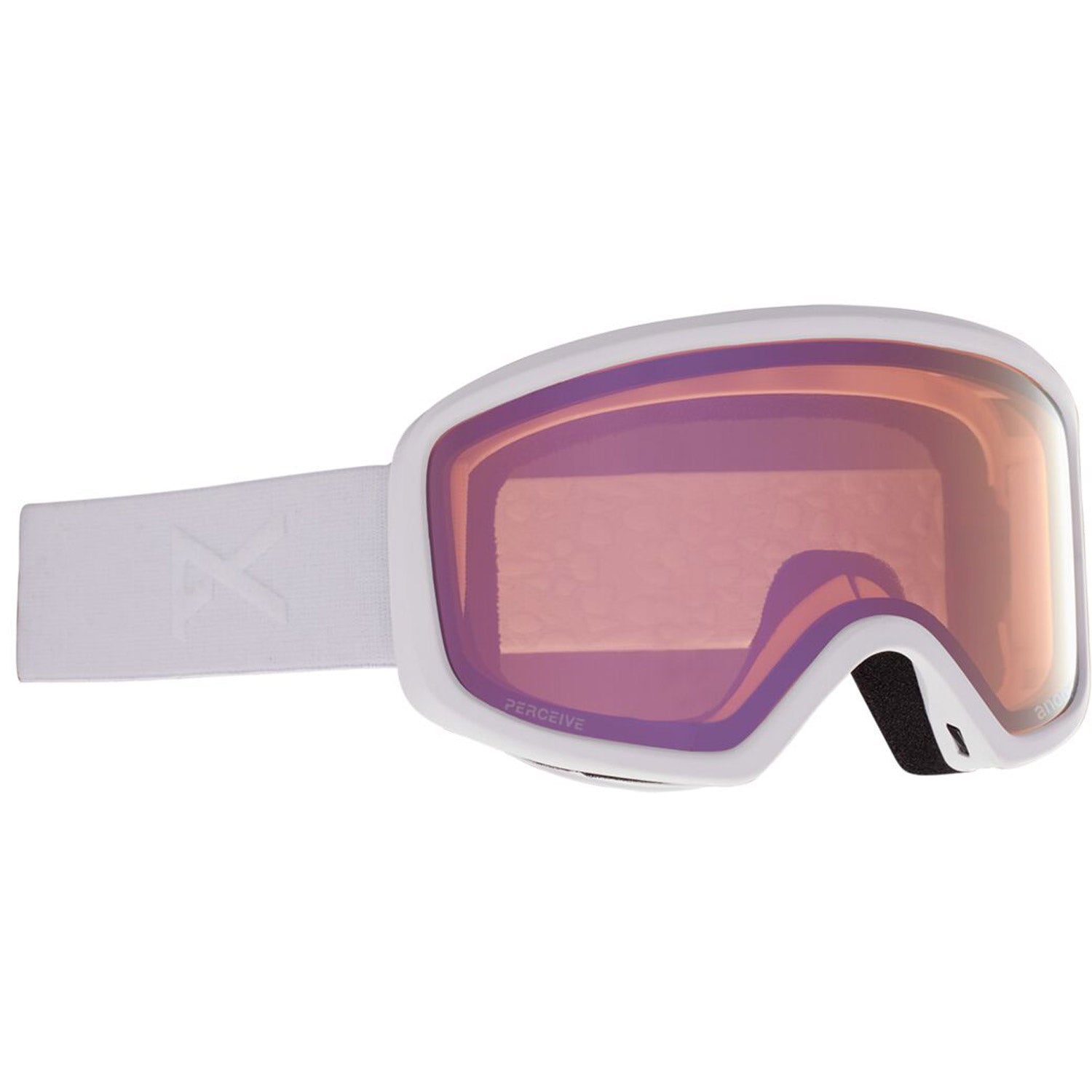 Anon Deringer Asian Fit Goggle 2021 White - Perceive Cloudy Pink Lens