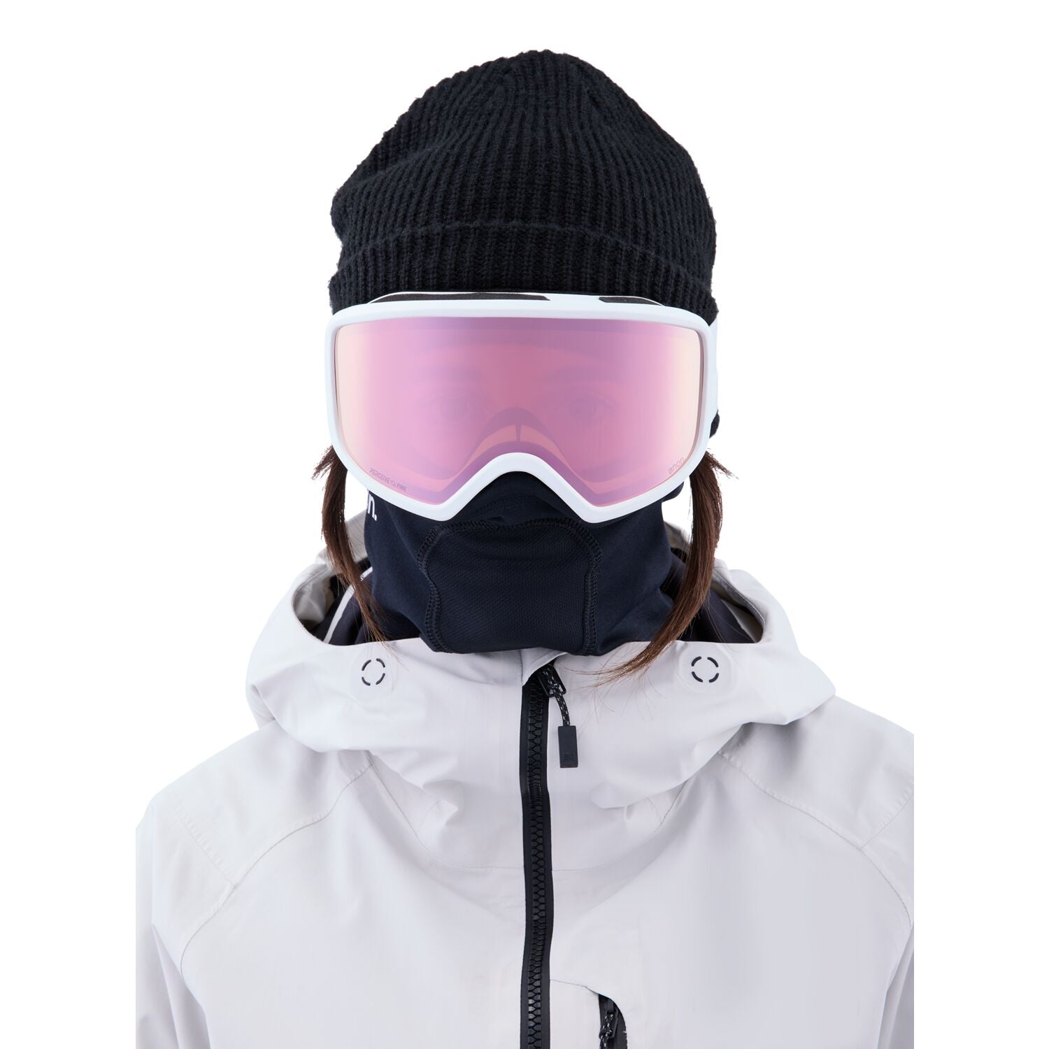 Anon Deringer Goggle 2023 White - Perceive Cloudy Pink w/ Amber Lens
