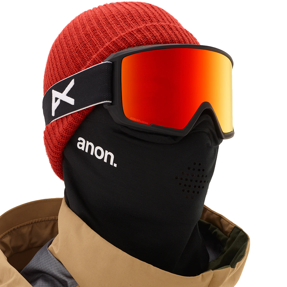 Anon M3 MFI Asian Fit Goggle 2020 Black - Sonar Red w/ Sonar Blue Lens