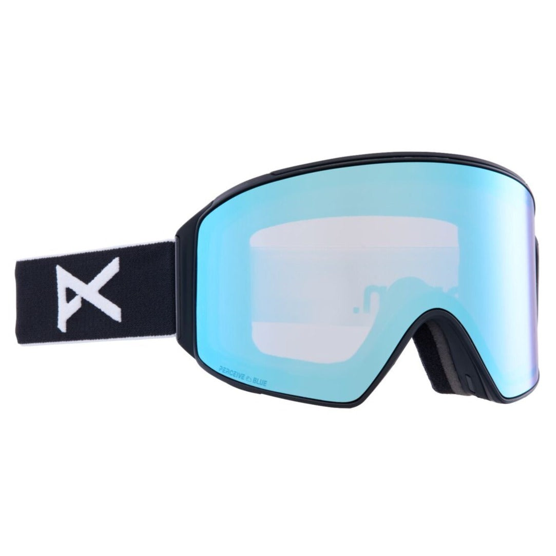 Anon M4 Cylindrical MFI Goggle 2023 Black - Perceive Variable Blue w Perceive Cloudy Pink Lens
