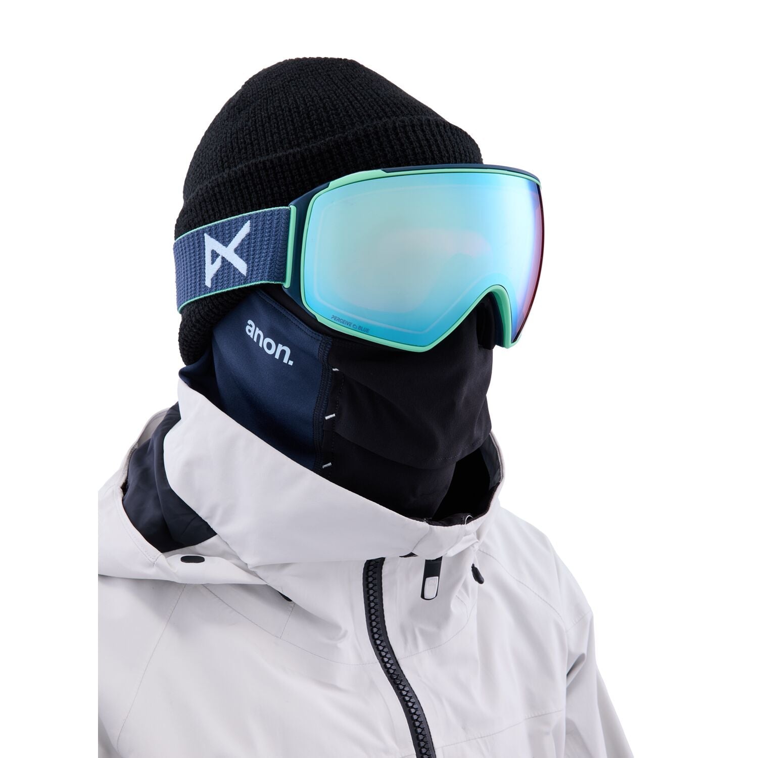 Anon M4 Toric MFI Goggle 2023 Navy - Perceive Variable Blue w/ Perceive Cloudy Pink Lens