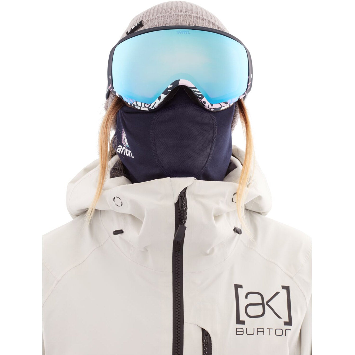 Anon WM1 MFI Asian Fit Goggle 2021 Noom Blue - Perceive Variable Blue Lens w/ Perceive Cloudy Pink Lens