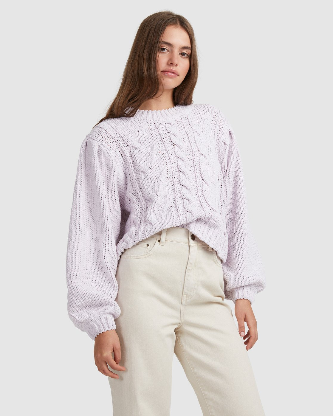 Billabong Bluesday Chenille Crew Sweater Orchid