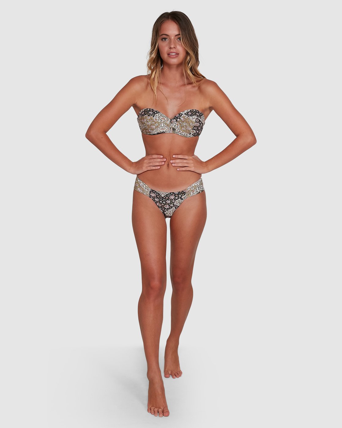 Billabong Bohemia Tab Side Tropic Bikini Bottoms Off black