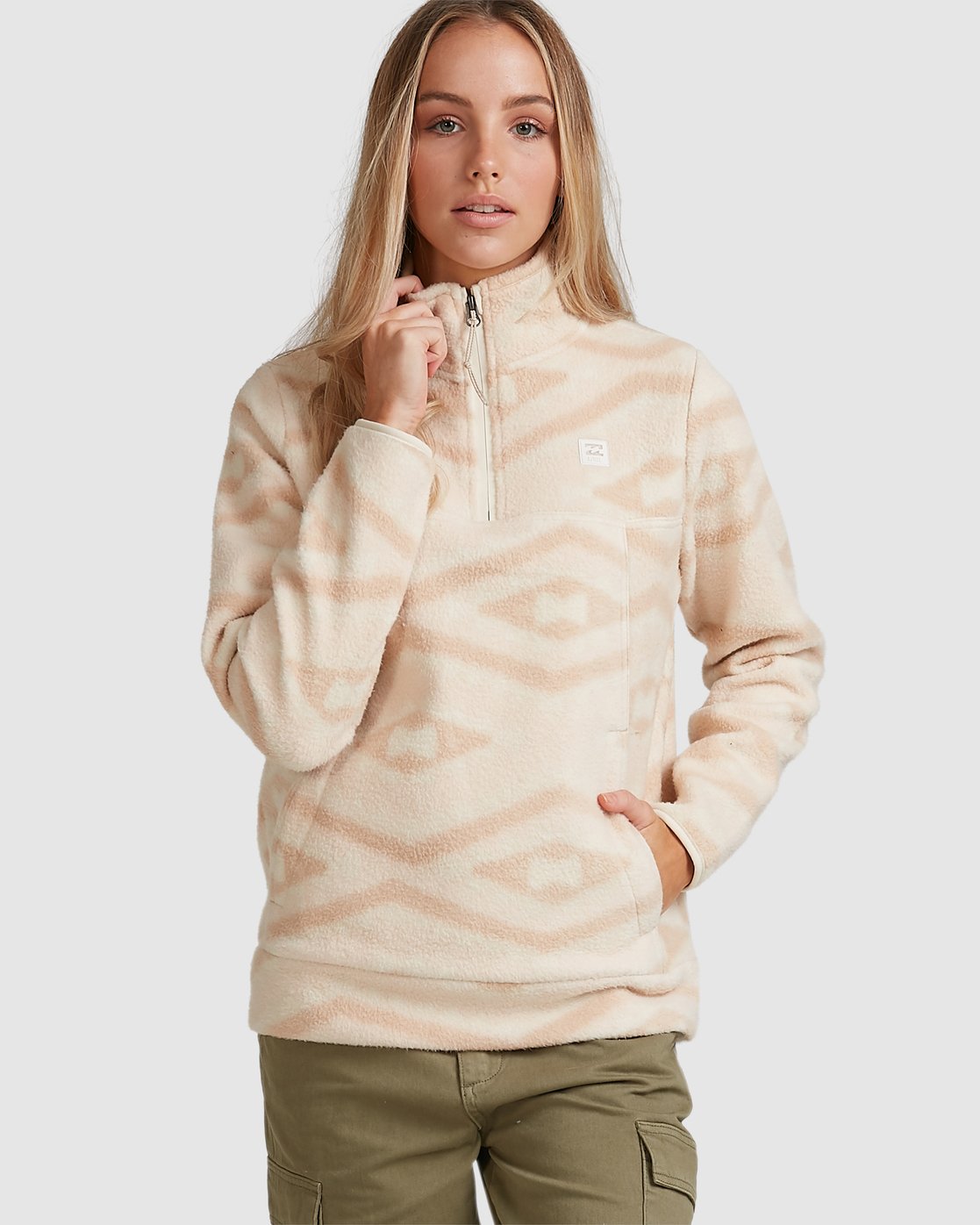 Billabong Boundary Mock Half Zip Neutral