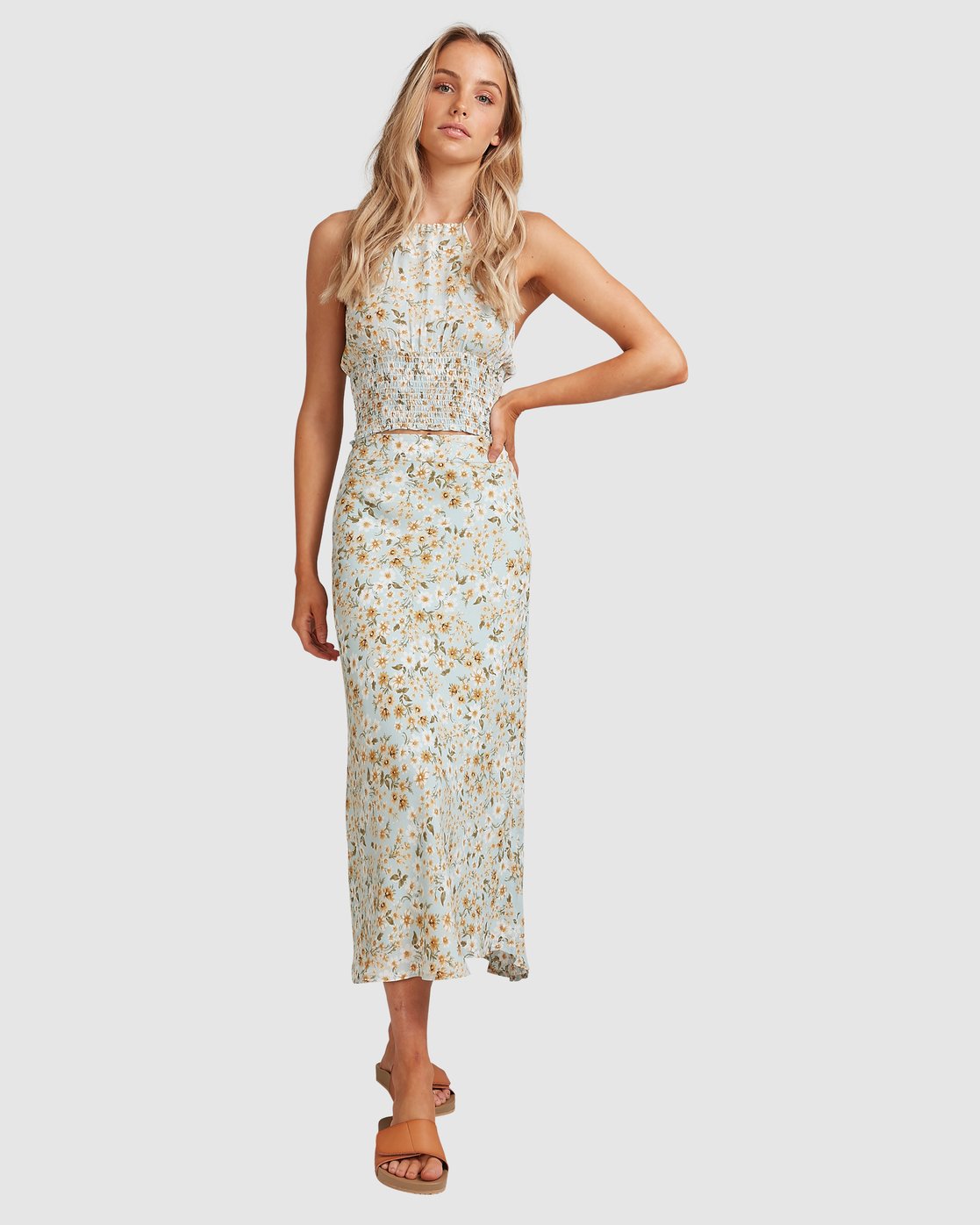 Billabong Del Mar Midi Skirt Pastel blue