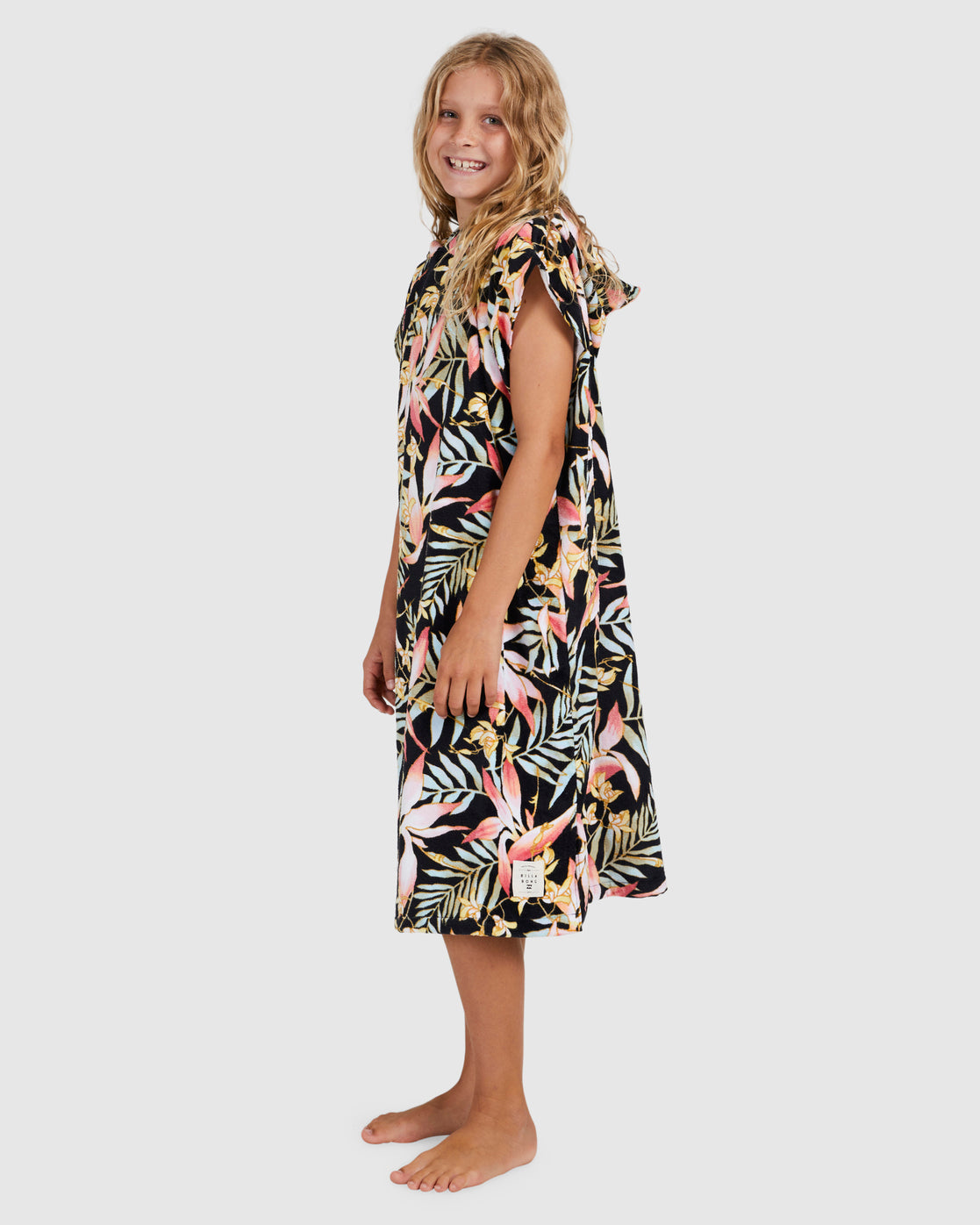 Billabong Girls Love Palms Hooded Towel Black